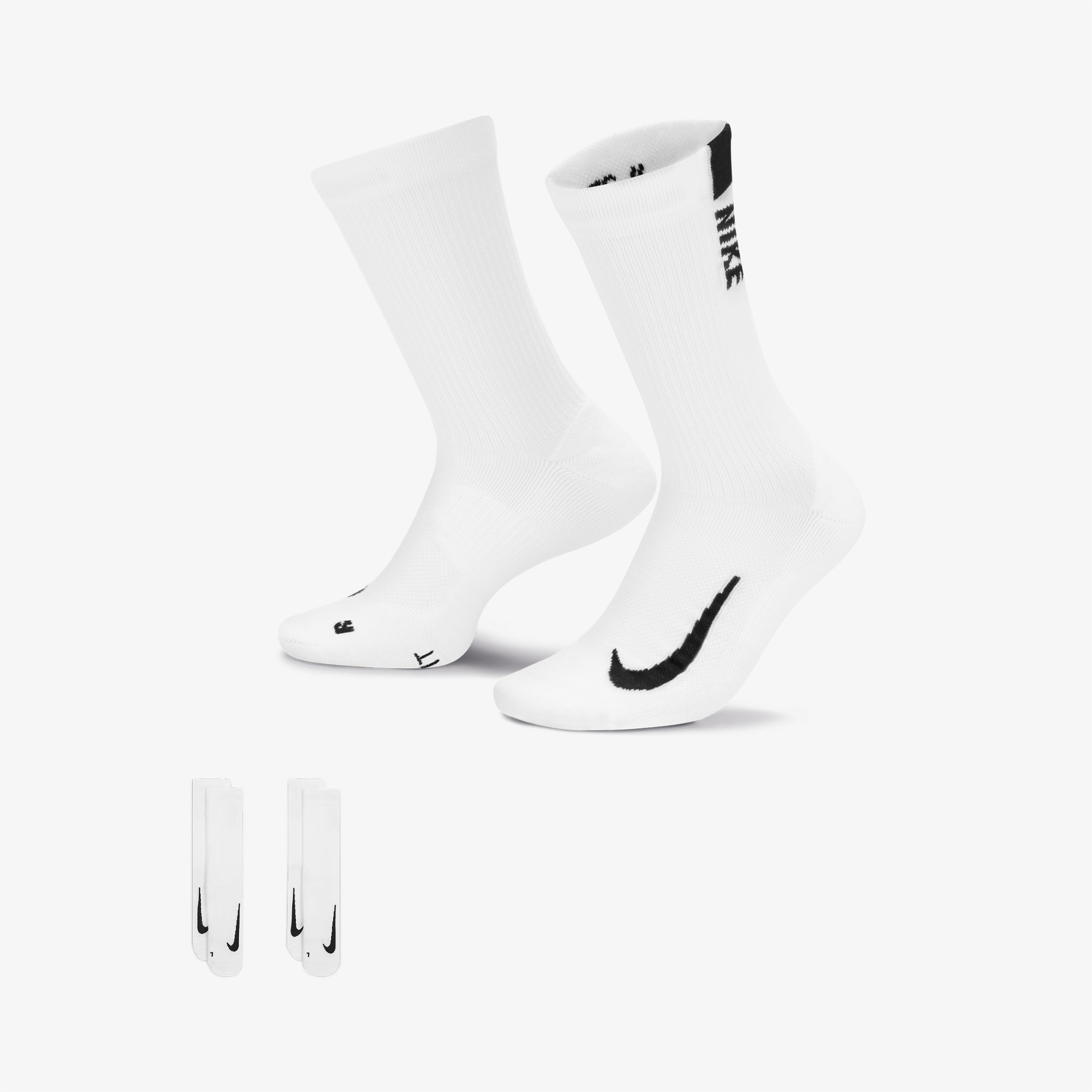 Nike Multiplier Unisex Beyaz Koşu Çorabı
