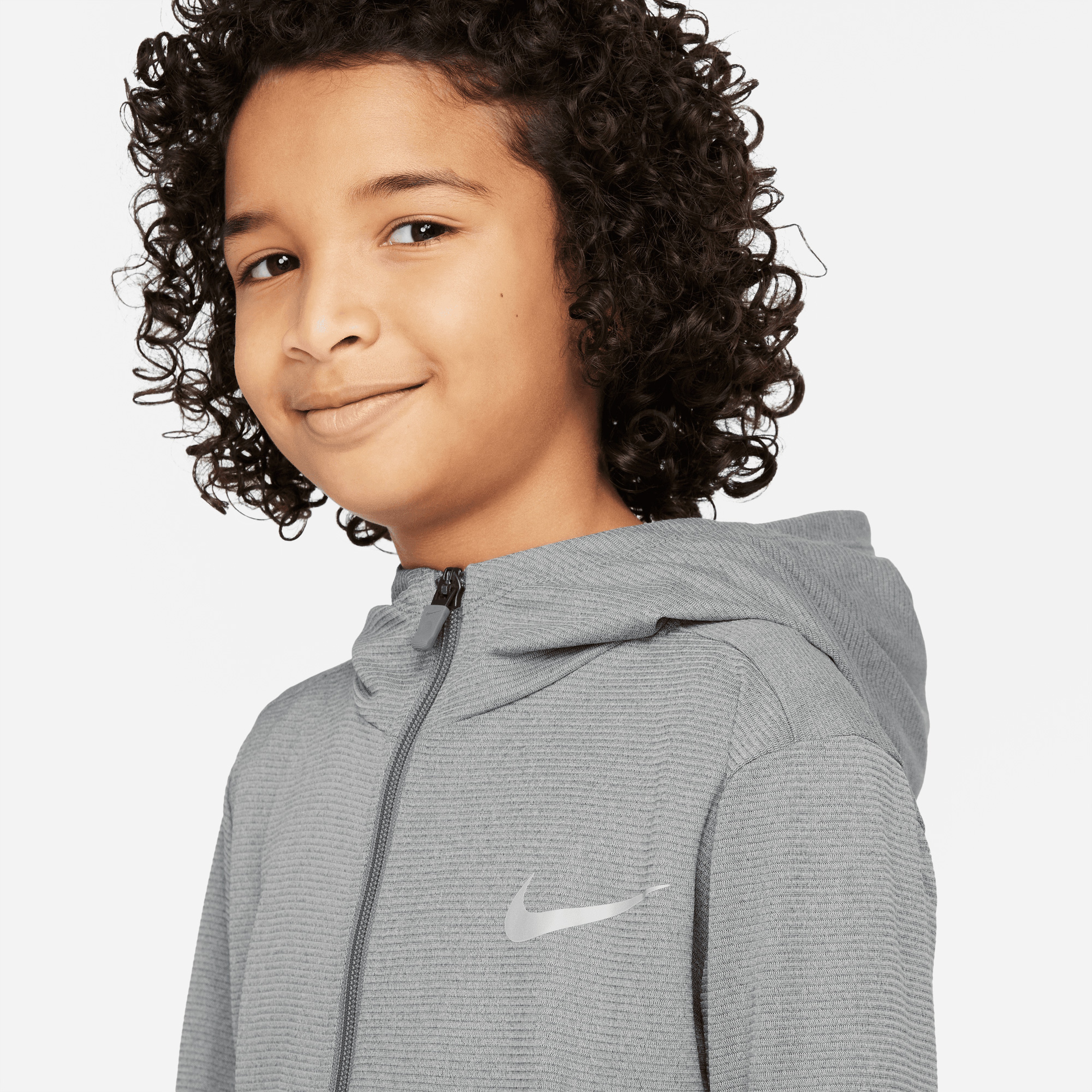 Nike Poly+ Full-Zip Çocuk Gri Eşofman Üstü
