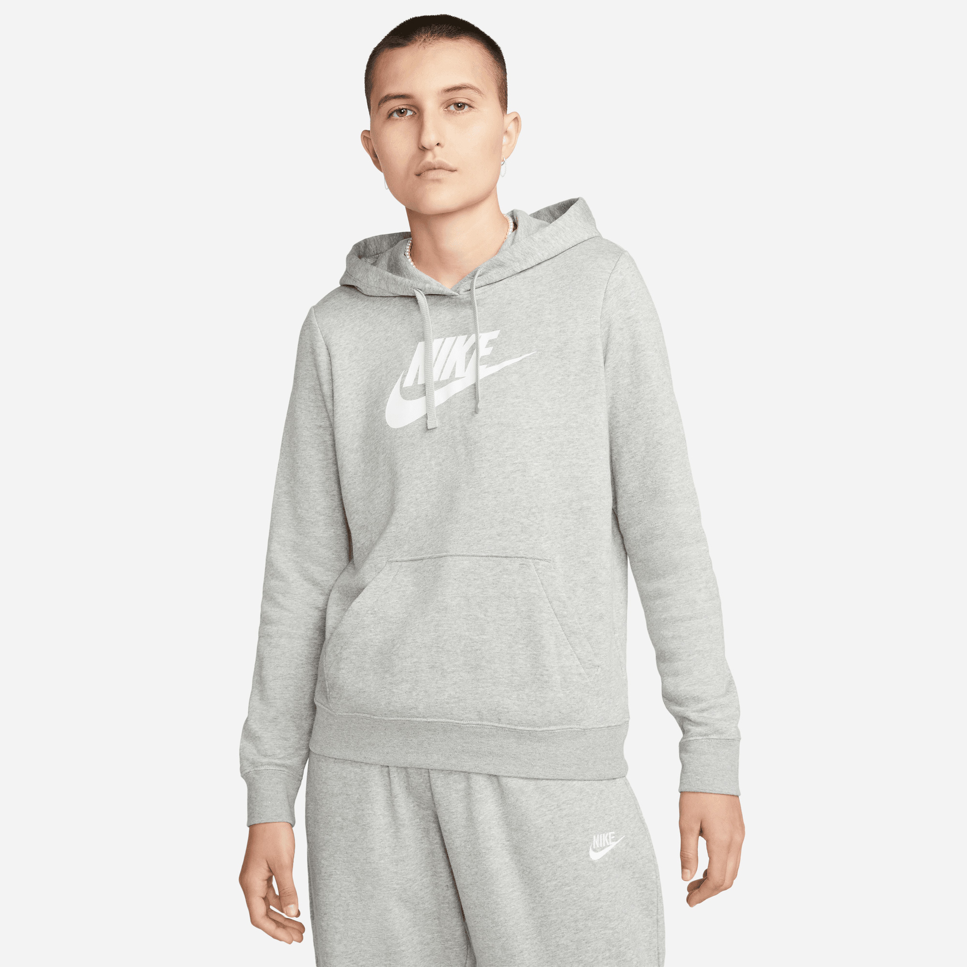 Nike Sportswear Club Fleece Kadın Gri Günlük Sweatshirt
