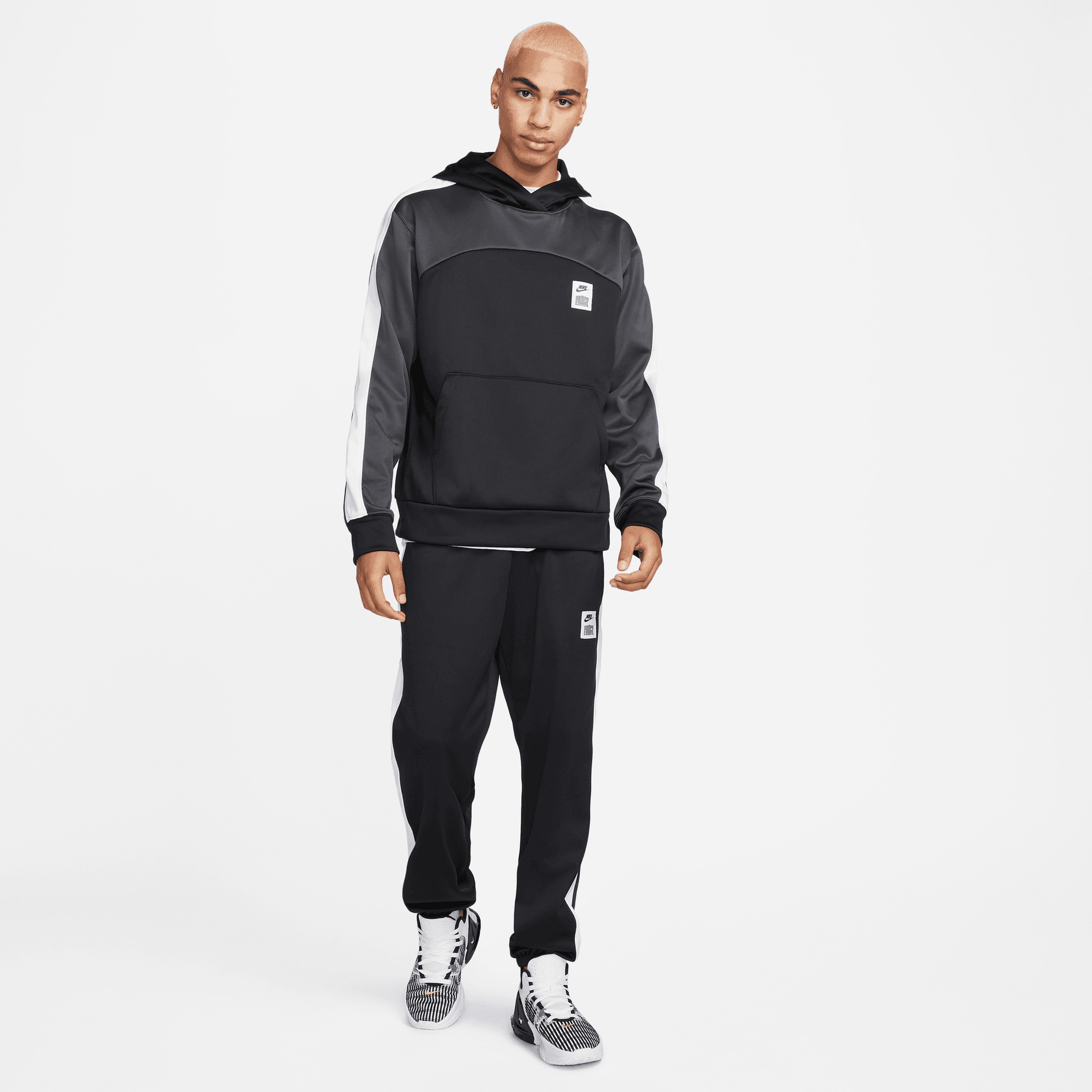 Nike Therma-Fit Starting 5 Erkek Siyah Basketbol Sweatshirt