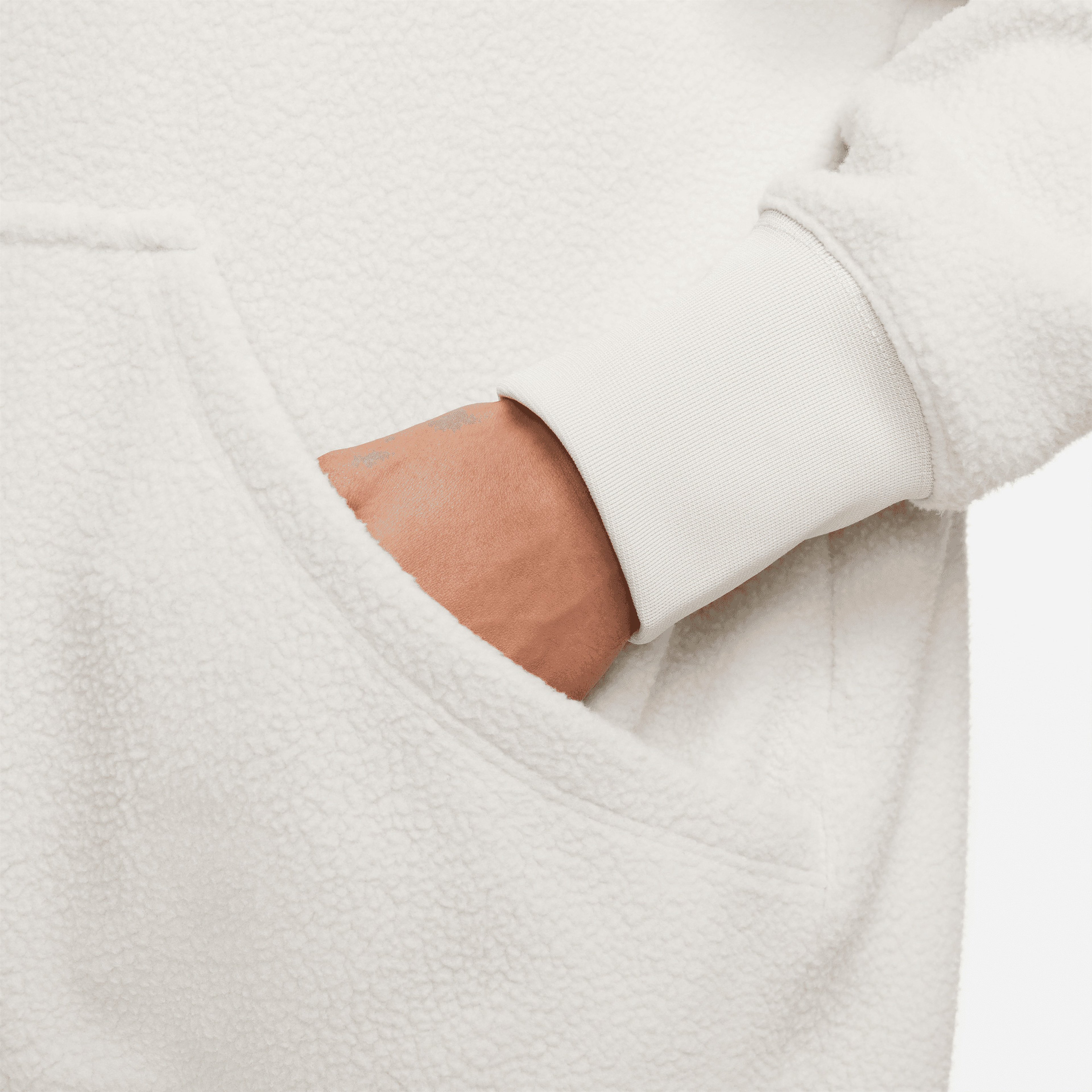 Nike Sportswear Plush Kadın Bej Hoodie