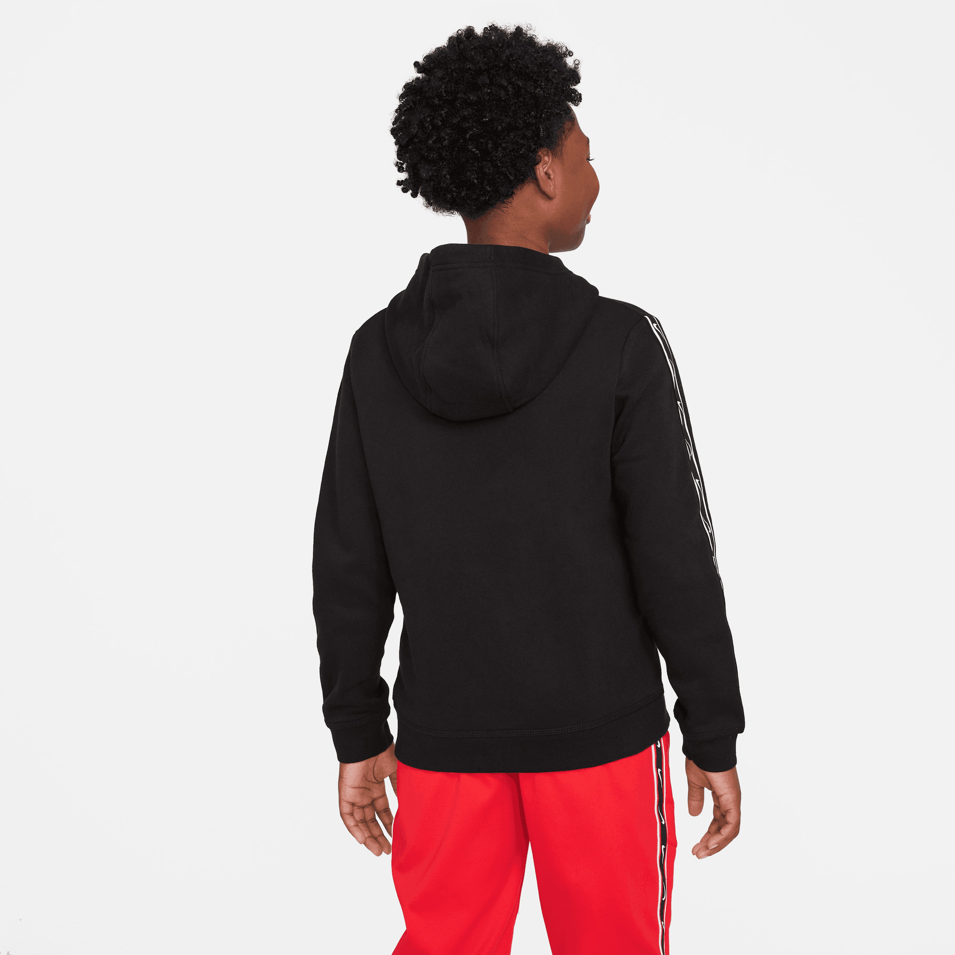 Nike Sportswear Repeat Fleece Genç Çocuk Kapüşonlu Siyah Sweatshirt