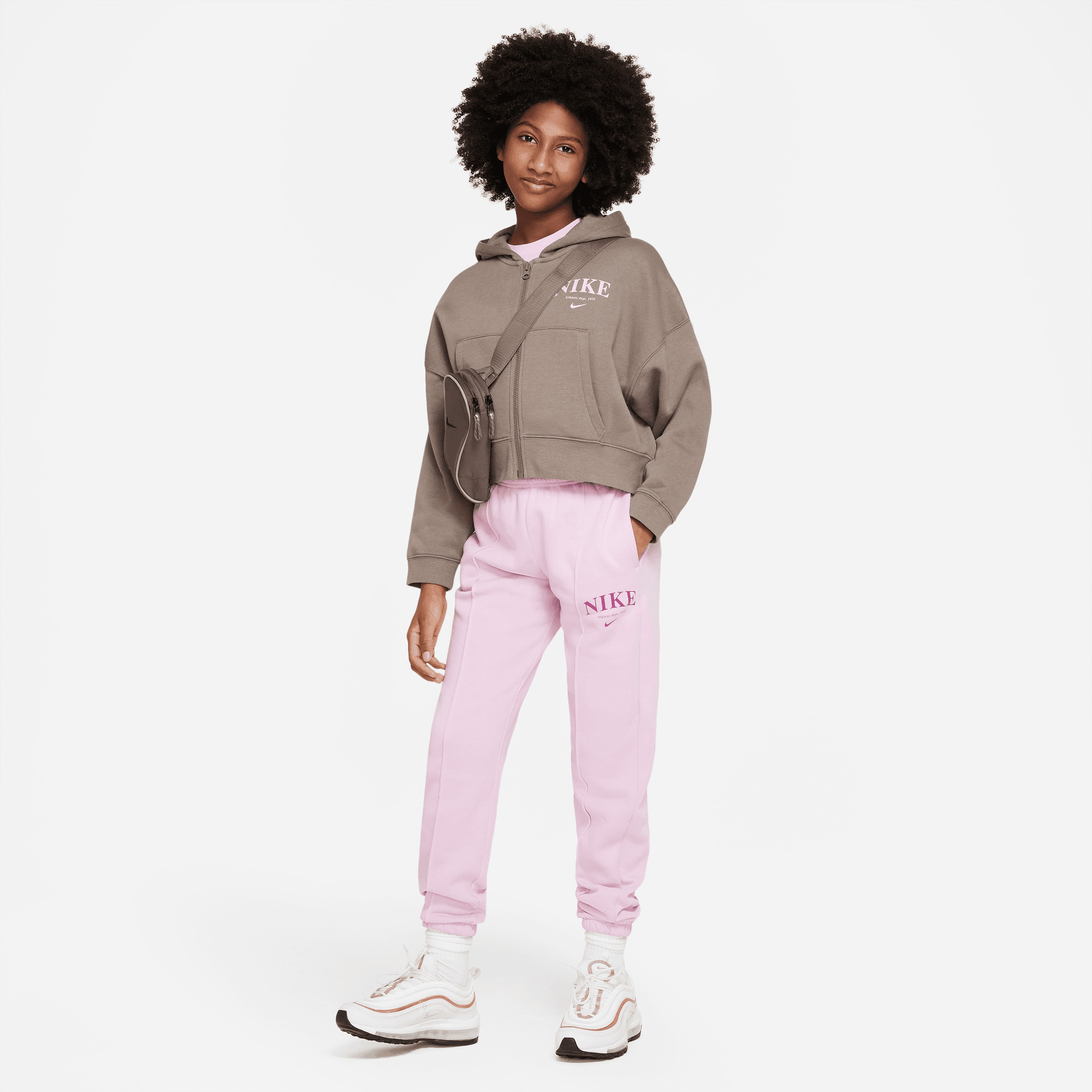 Nike Sportswear Trend Fleece Genç Çocuk Pembe Eşofman Altı