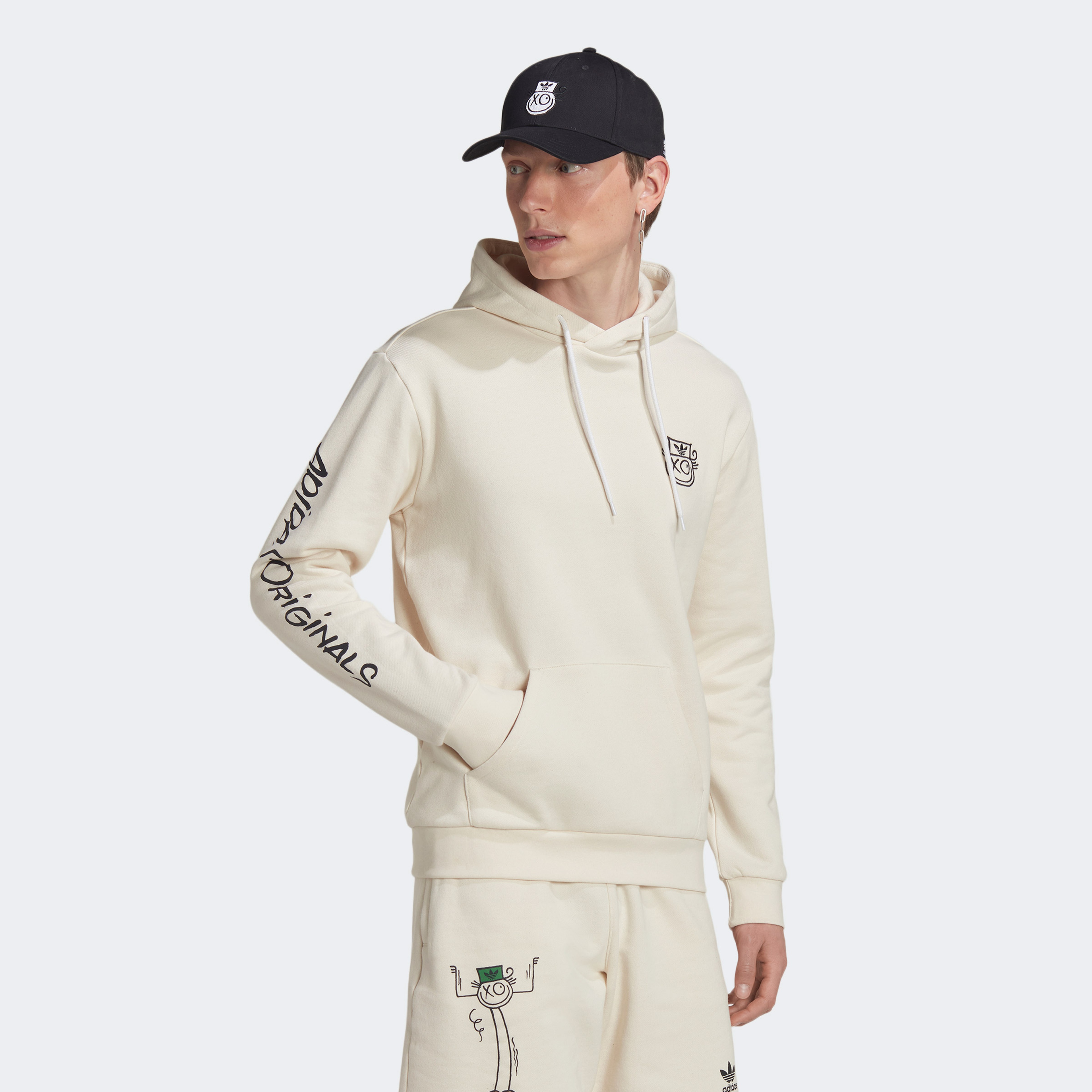 adidas Originals x André Saraiva Şort Erkek Beyaz Sweatshirt