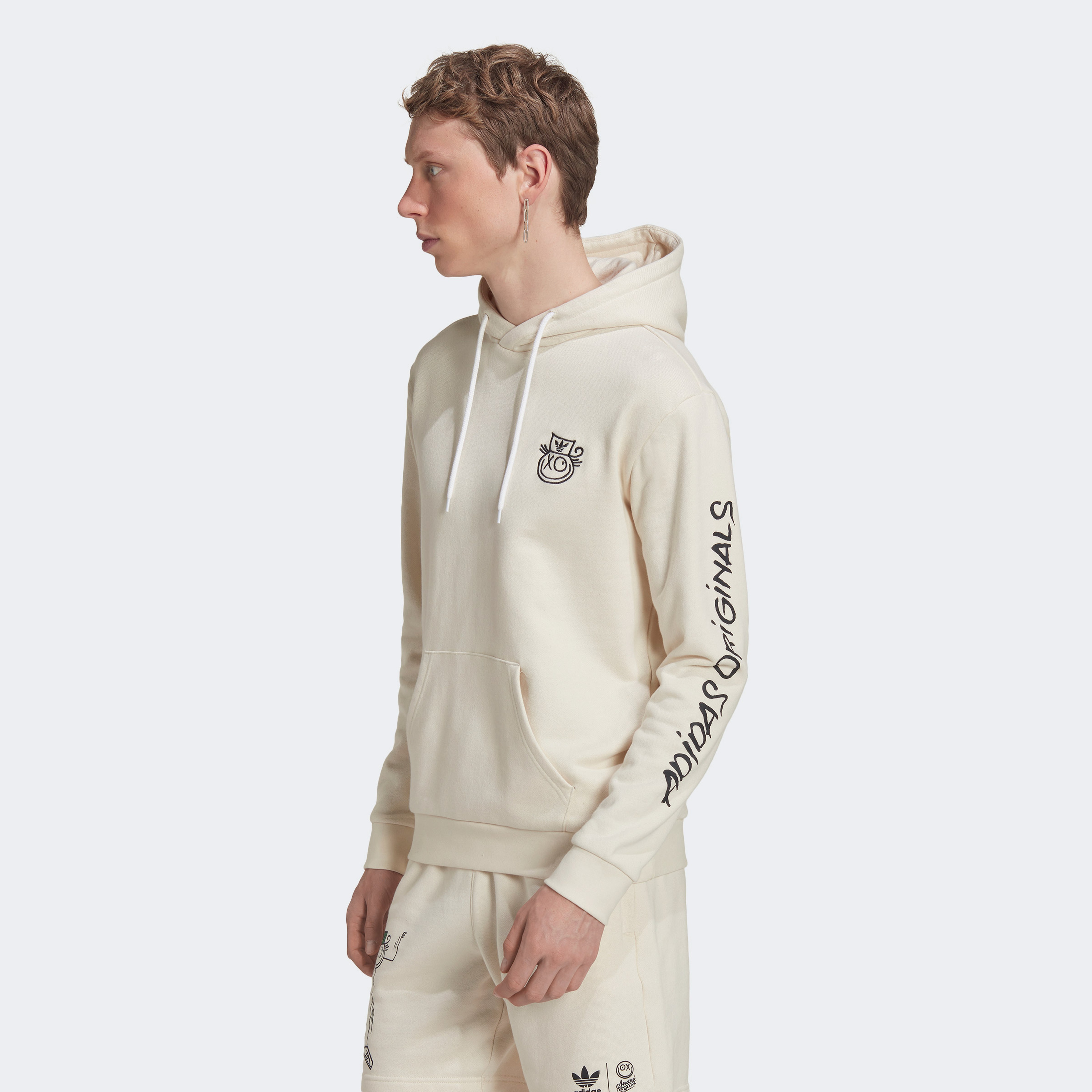 adidas Originals x André Saraiva Şort Erkek Beyaz Sweatshirt