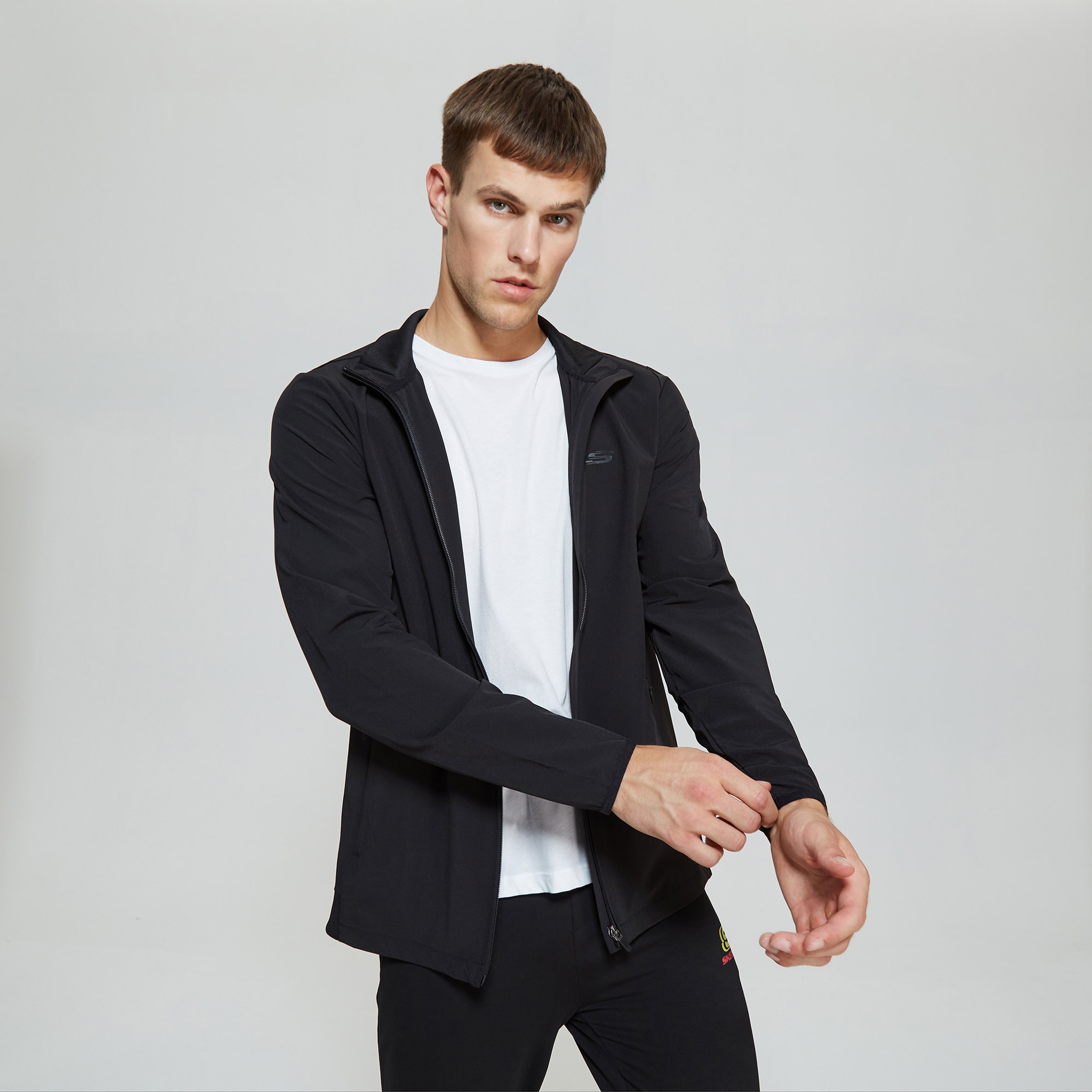 Skechers Micro Collection Full Zip Erkek Siyah Ceket