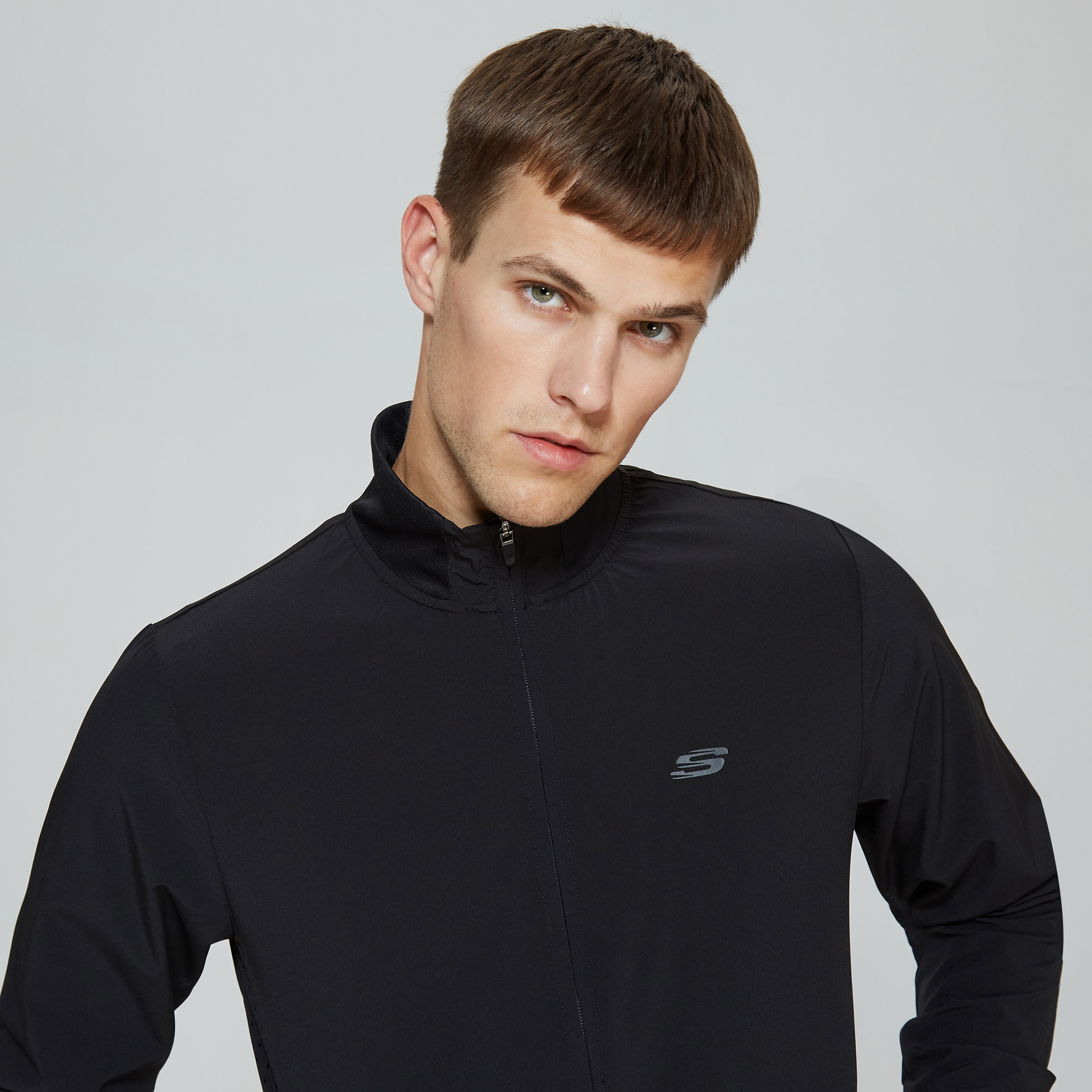 Skechers Micro Collection Full Zip Erkek Siyah Ceket