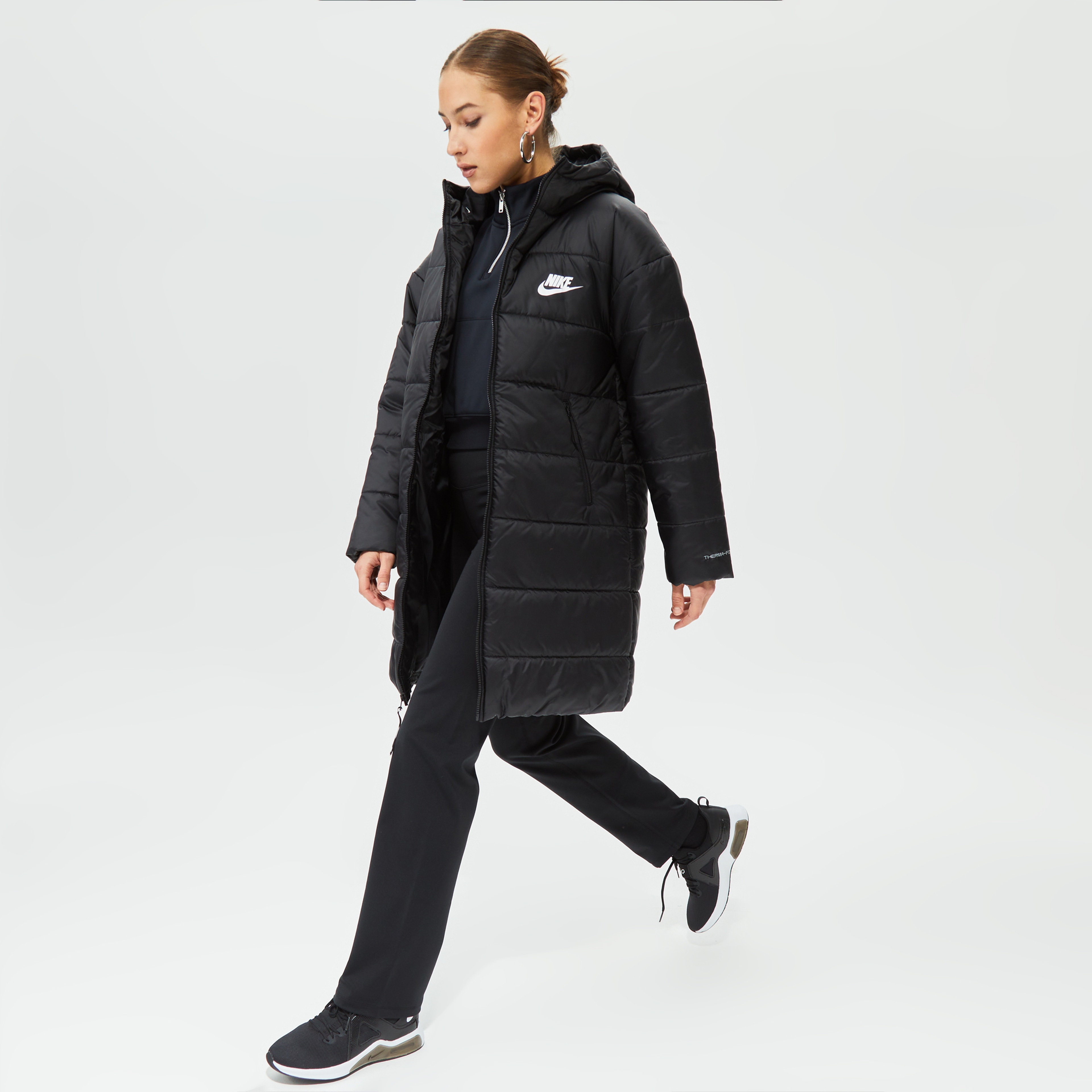 Nike Nsw Syn Therma-FIT Kadın Siyah Mont