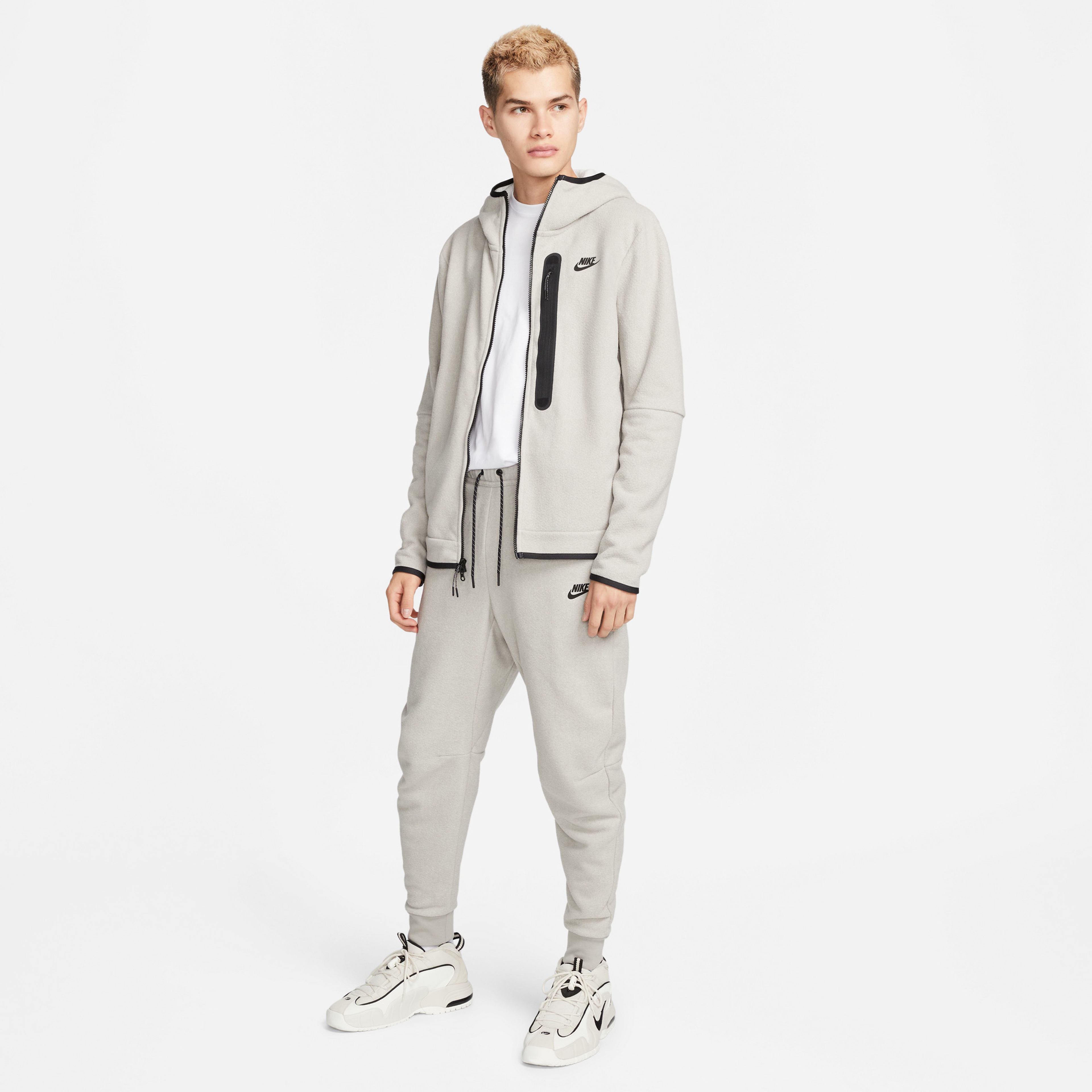 Nike Sportswear Tech Fleece Full-Zip Winter Hoodie Erkek Gri Sweatshirt