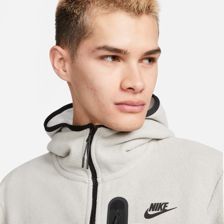 Nike Sportswear Tech Fleece Full-Zip Winter Hoodie Erkek Gri Sweatshirt