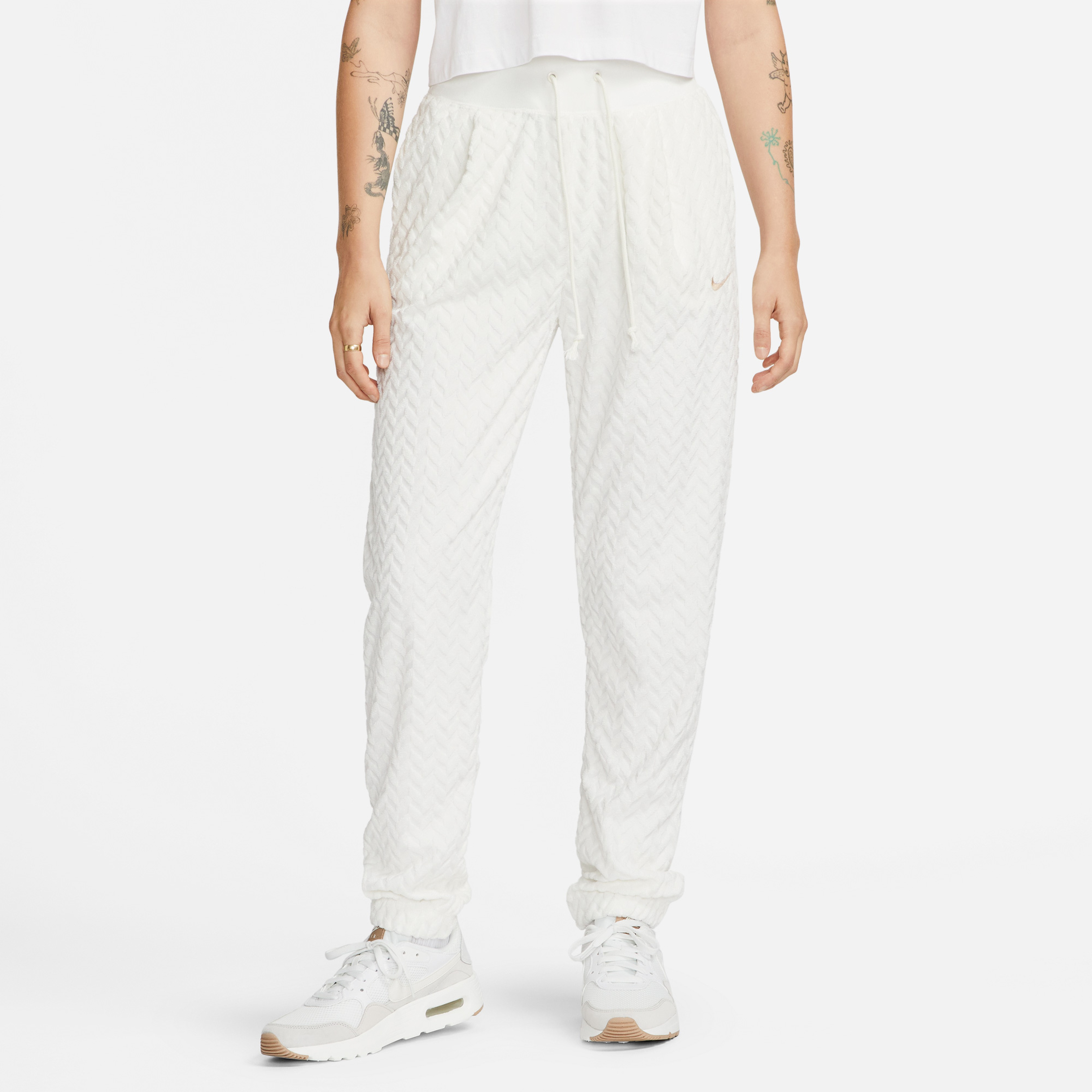 Nike Sportswear Everyday Mod High Rise Kadın Krem Eşofman Altı