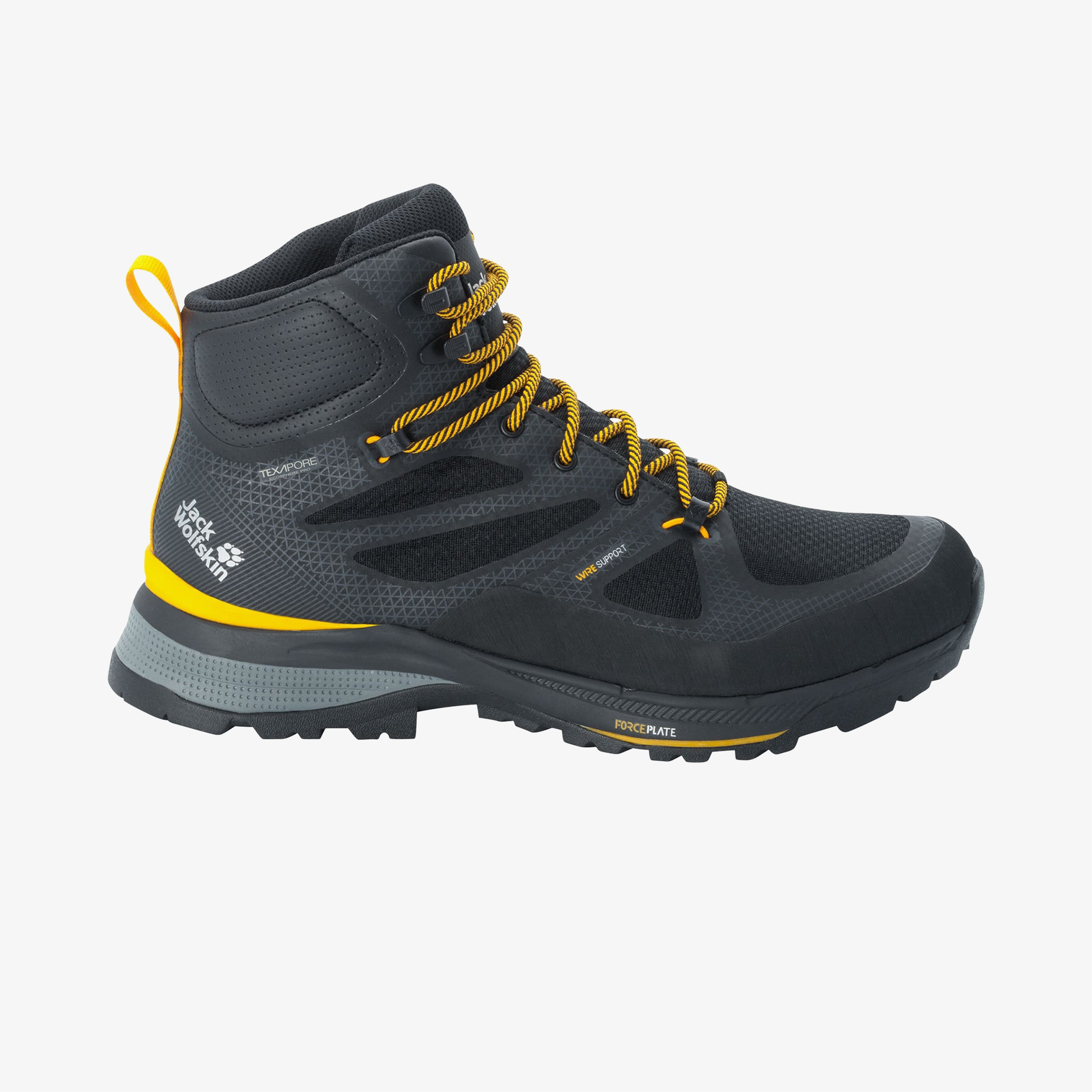 Jack Wolfskin Force Striker Texapore Mid Erkek Siyah Outdoor Bot