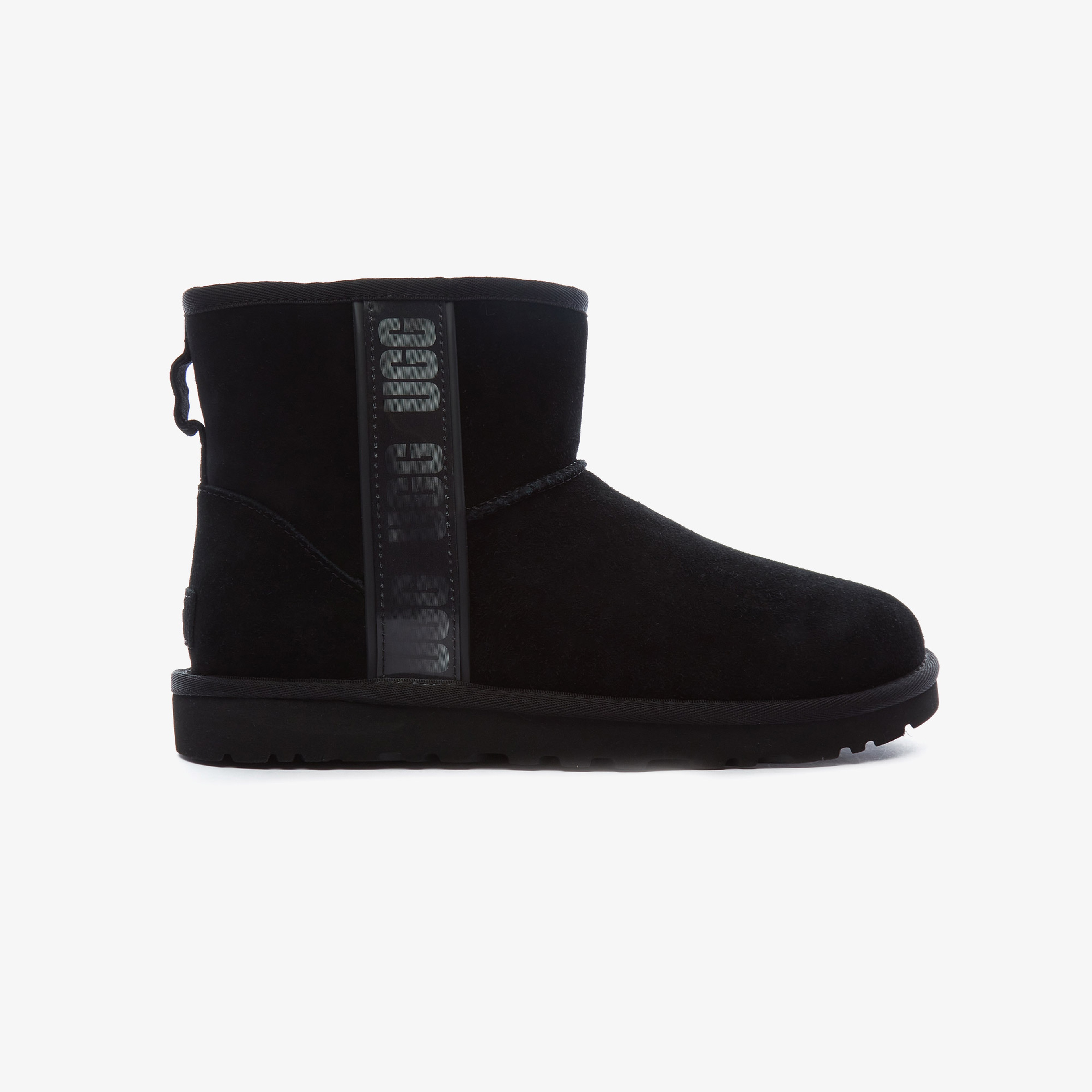 UGG Australia Classic Mini Side Logo Kadın Siyah Bot