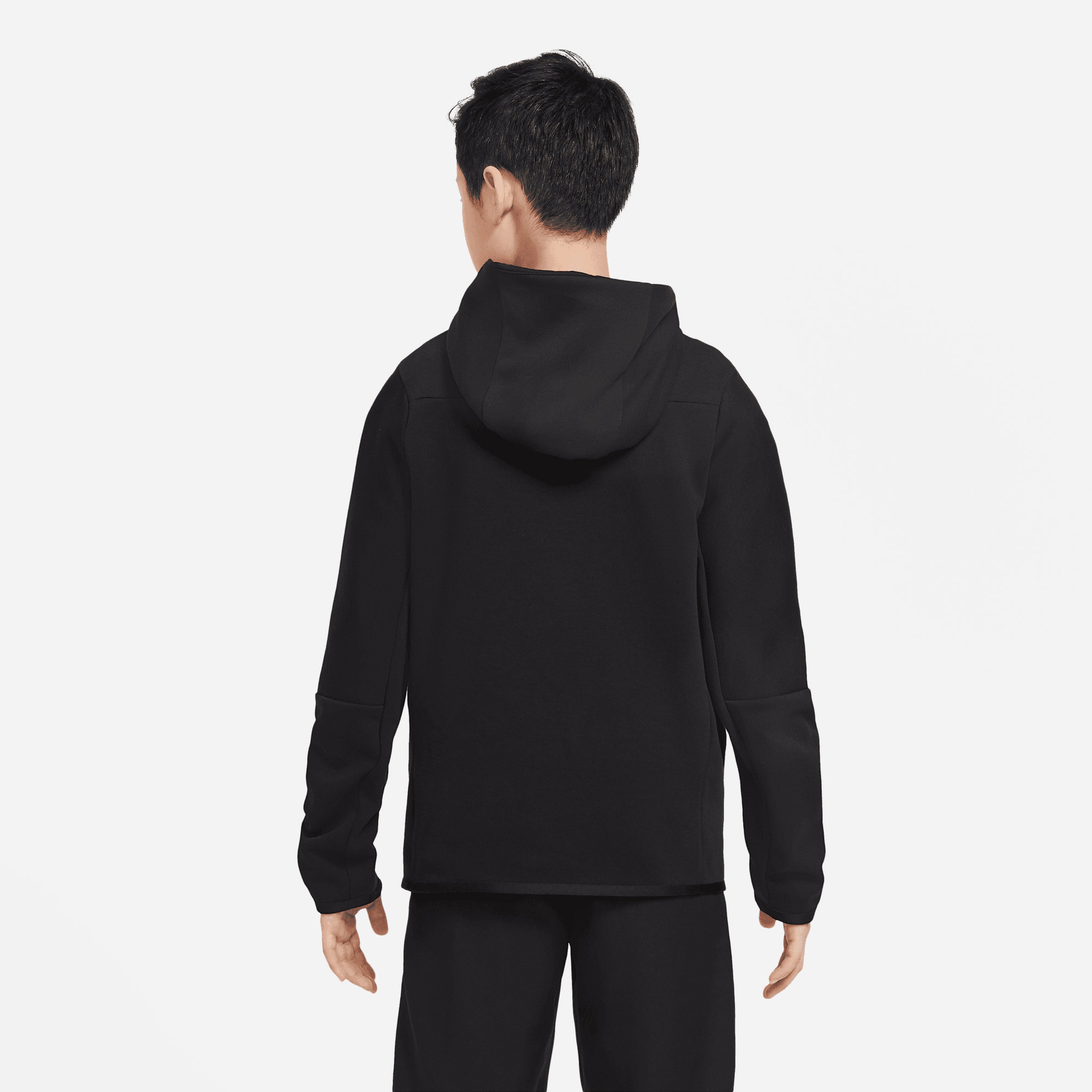 Nike Sportswear Tech Fleece Kapüşonlu Çocuk Siyah Kapüşonlu Eşofman Üstü