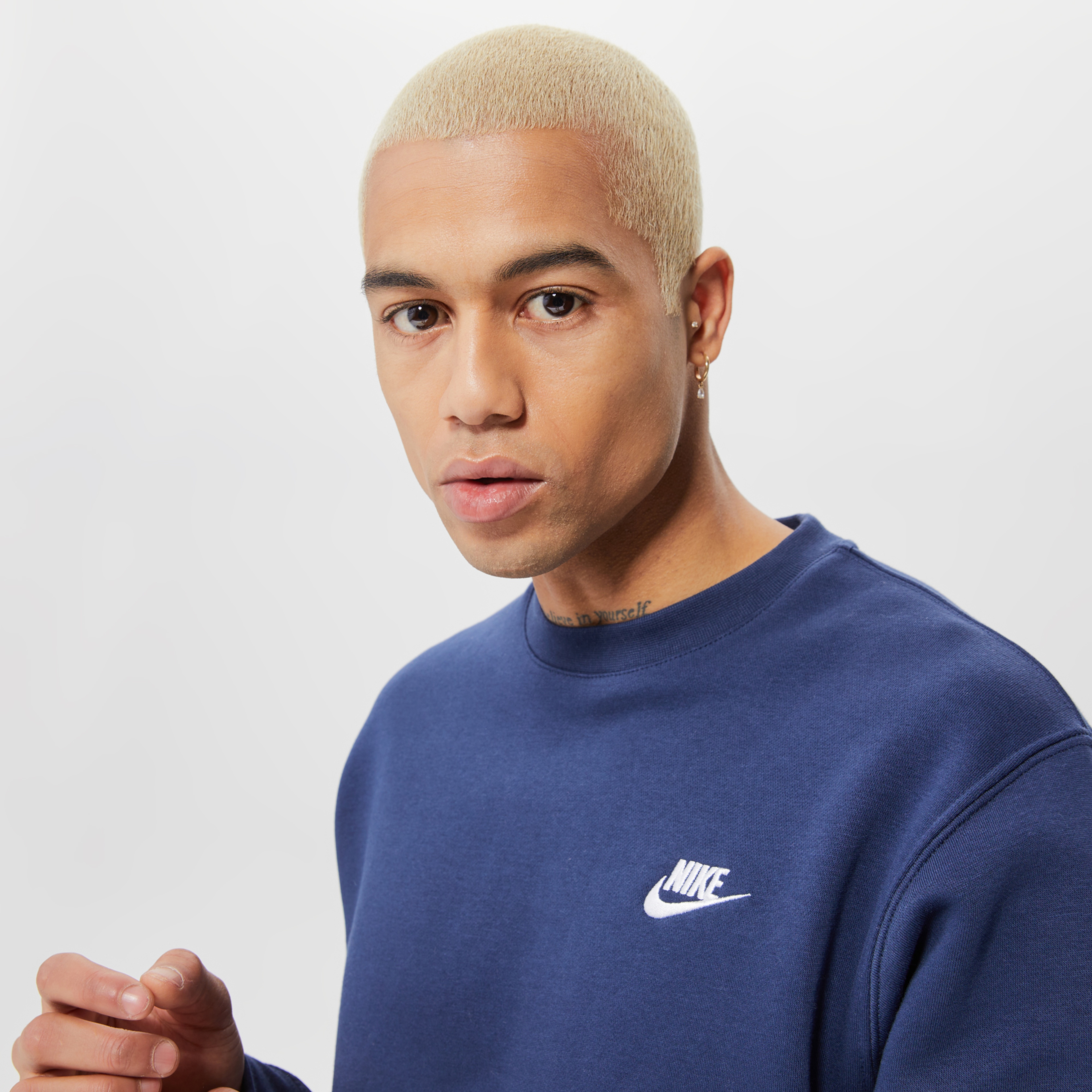 Nike Sportswear Club Fleece Erkek Mavi Sweatshirt