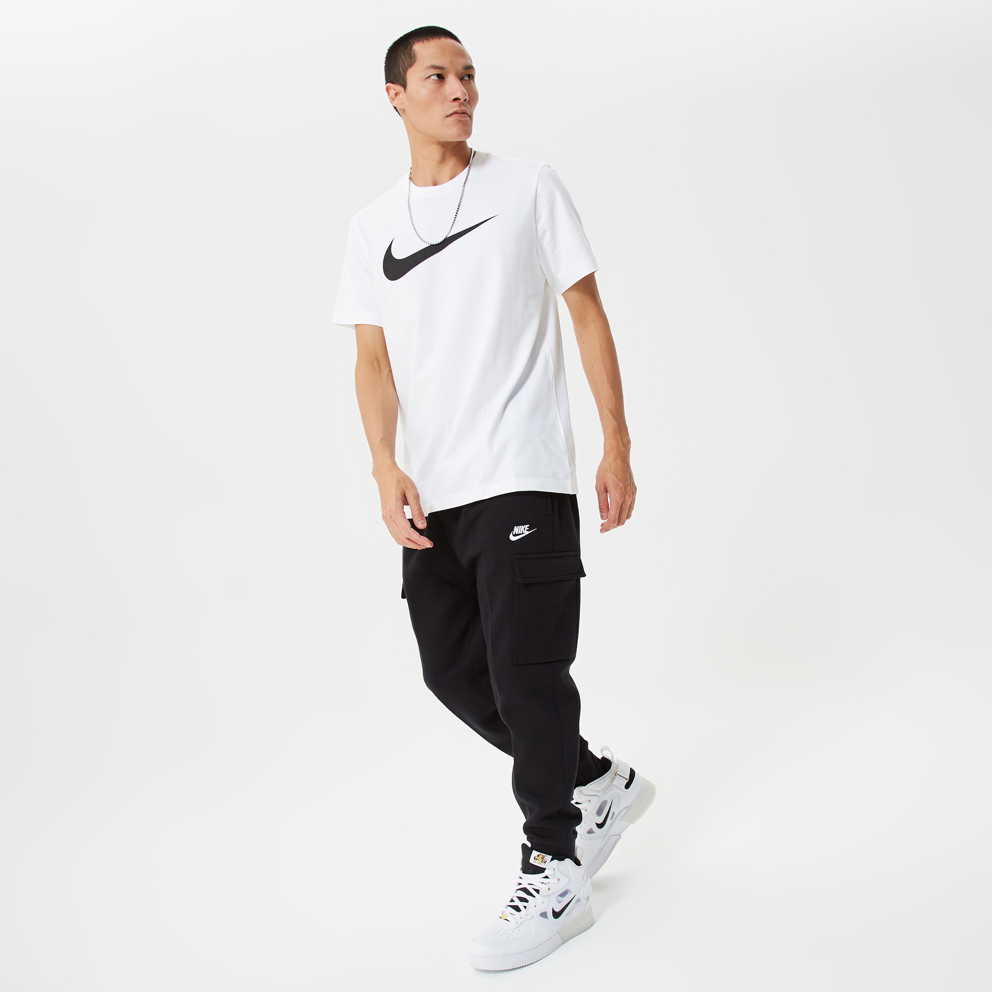 Nike Club Fleece Cargo Trousers Erkek Siyah Eşofman Altı