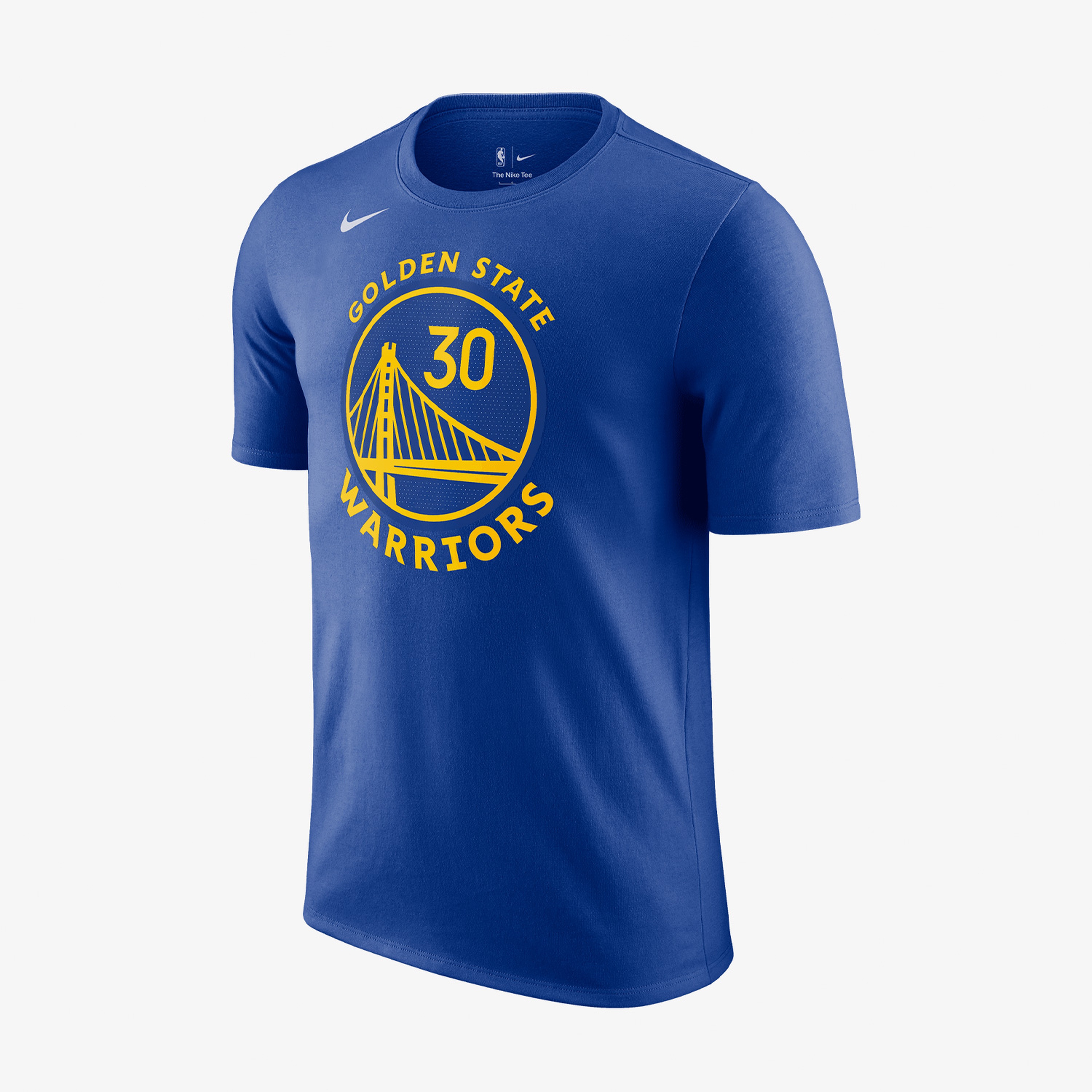 Nike NBA Golden State Warriors Erkek Mavi T-Shirt