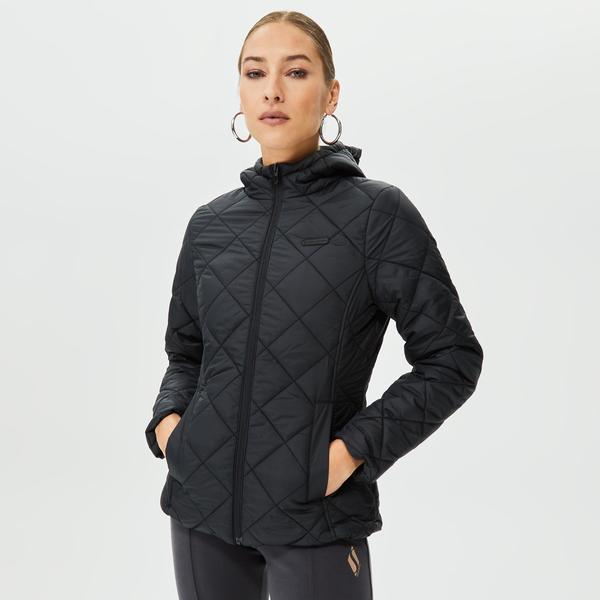 Skechers Capitone Hooded Kadın Siyah Mont