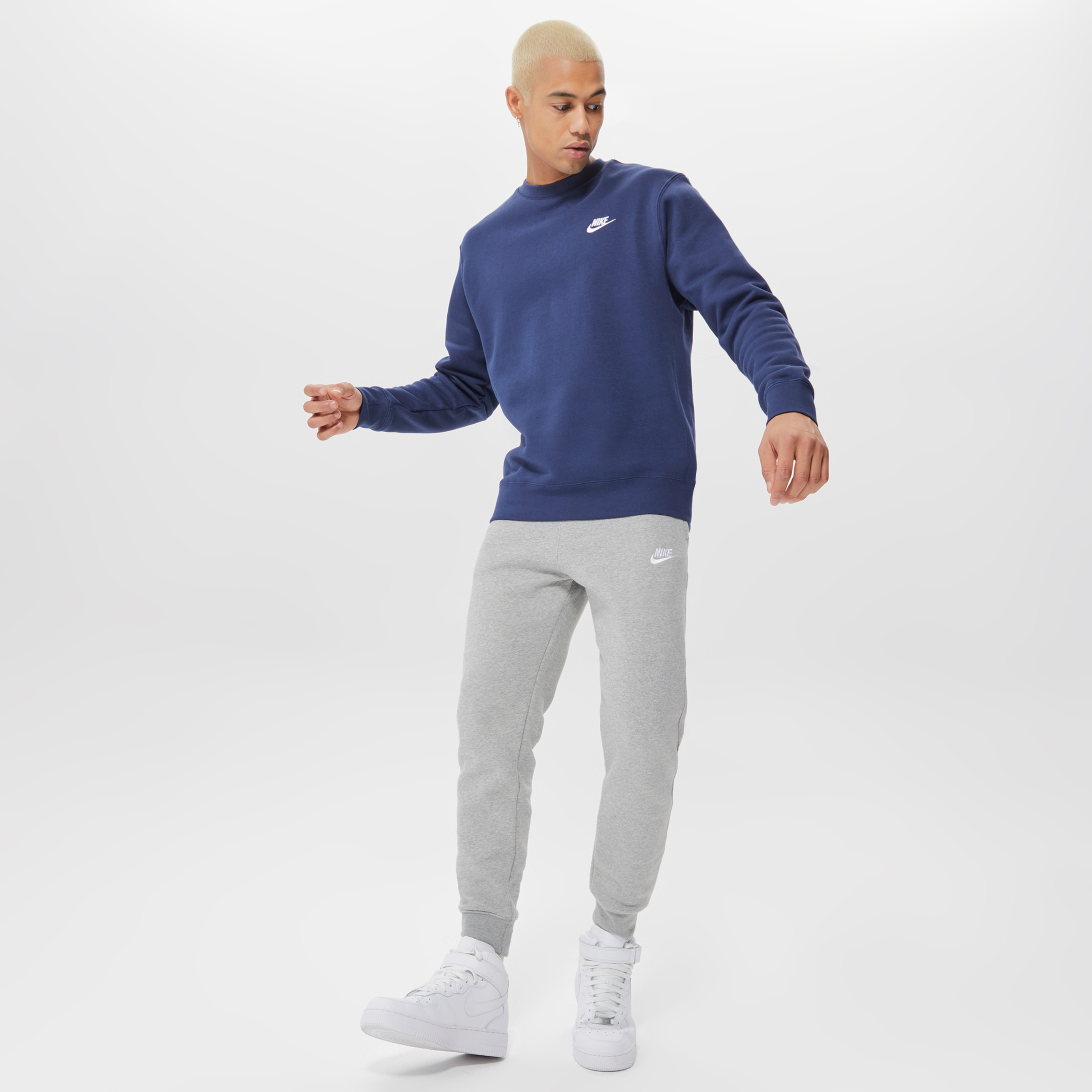 Nike Sportswear Club Fleece Erkek Mavi Sweatshirt