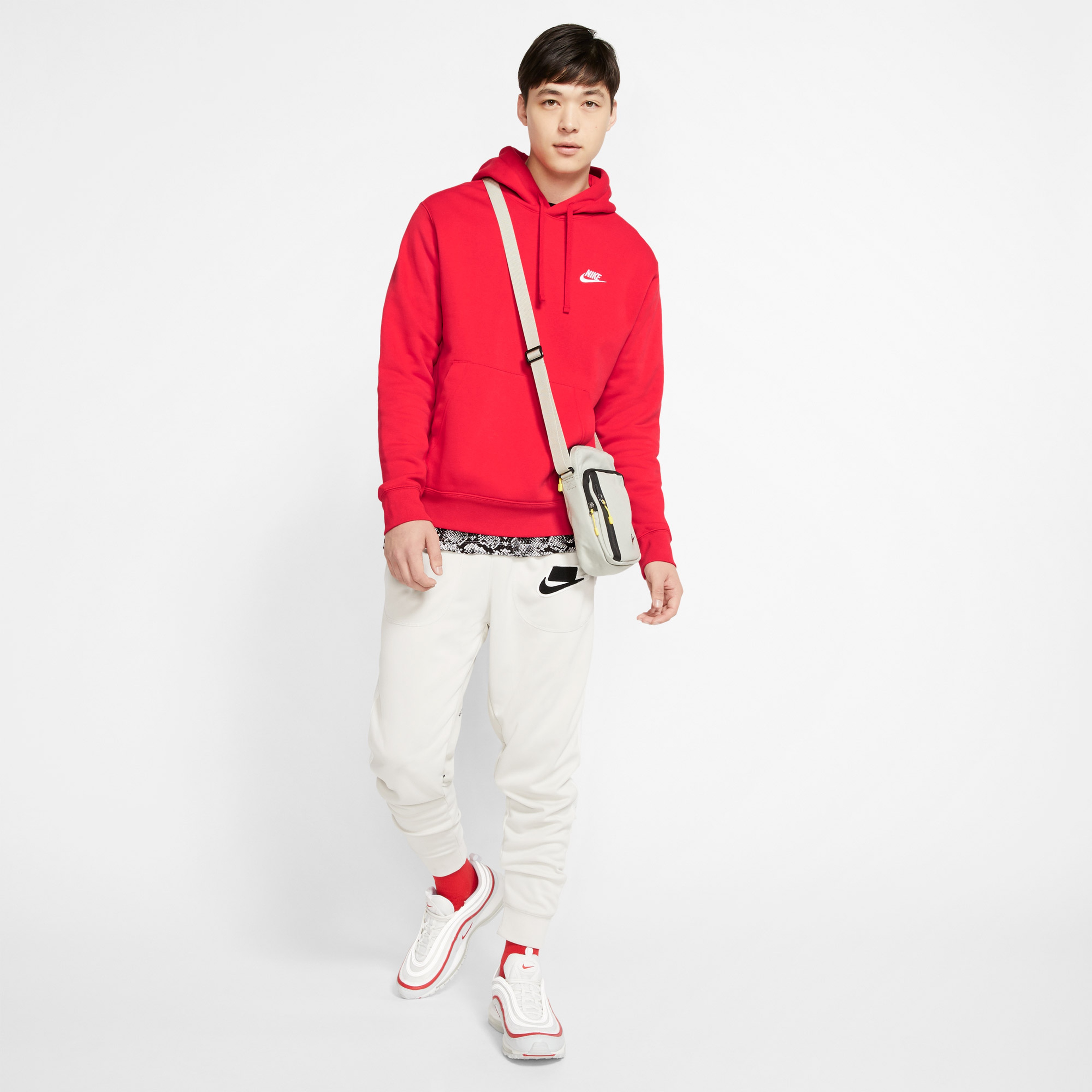Nike Sportswear Club Pullover Erkek Kırmızı Sweatshirt