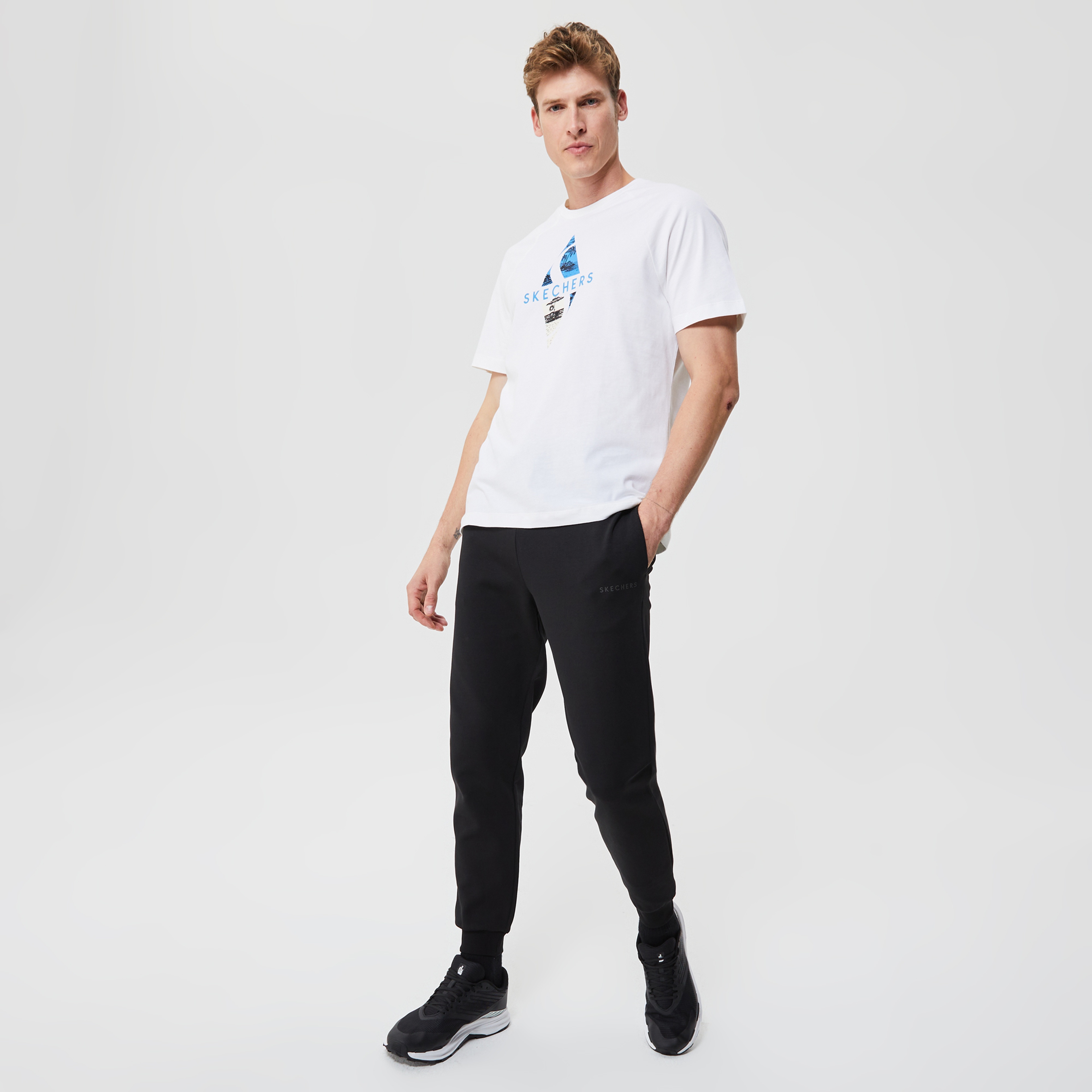 Skechers 2XI-Lock Erkek Siyah Eşofman Altı