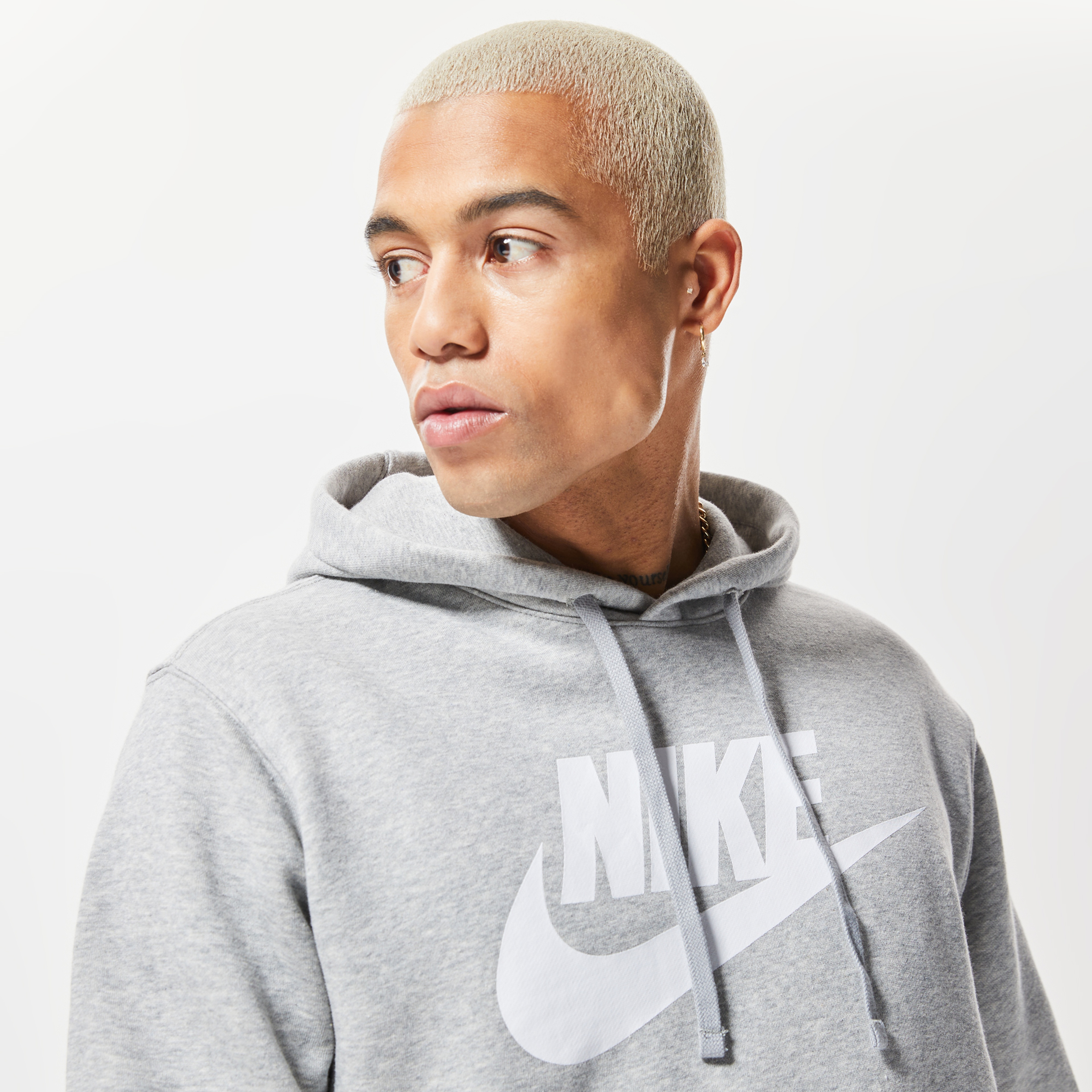 Nike Club Hoodie Po Bb Gx Erkek Gri Hoodie