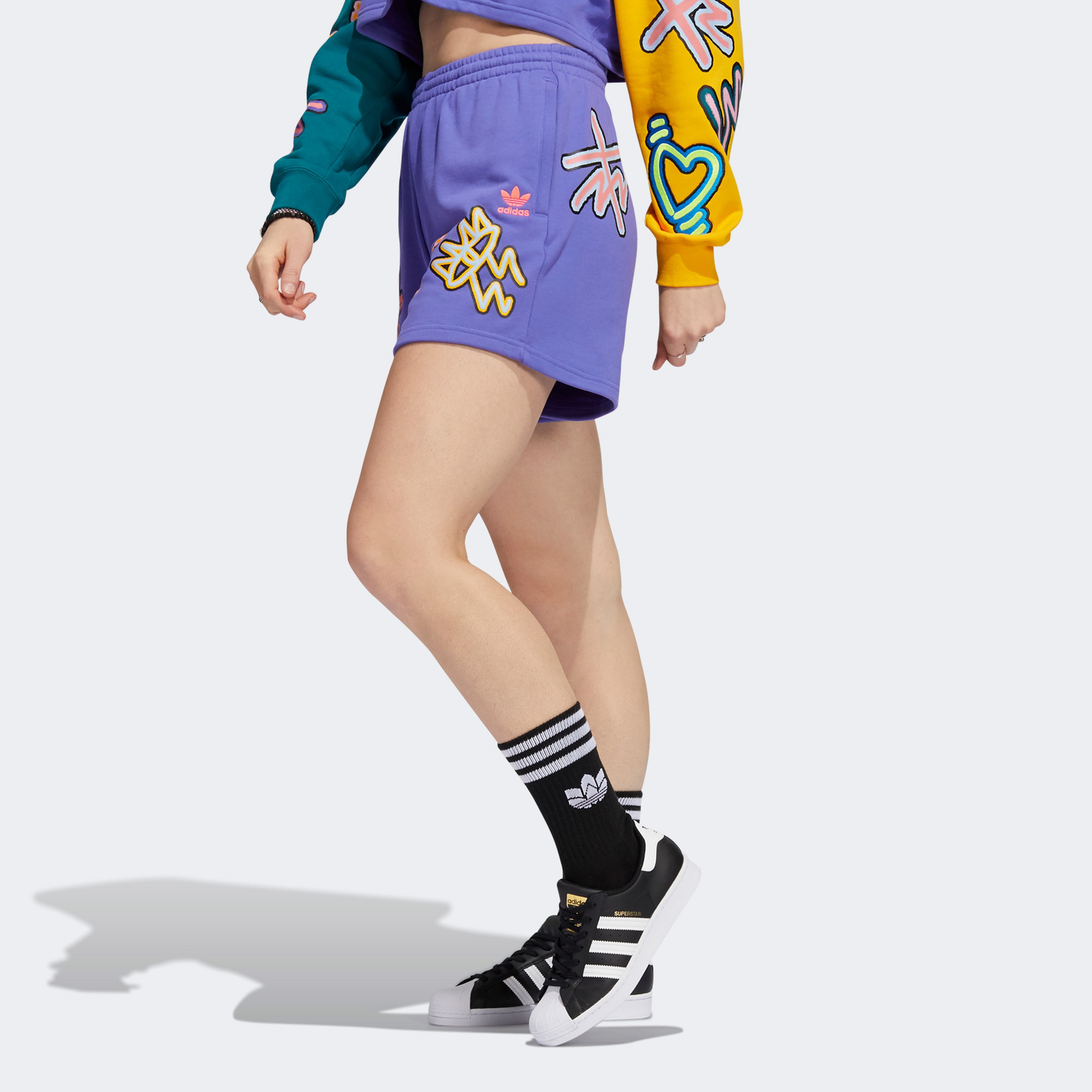 adidas Loveuni Kadın Mor Şort