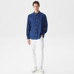 Nautica Erkek Lacivert Classic Fit Uzun Kollu Keten Gömlek