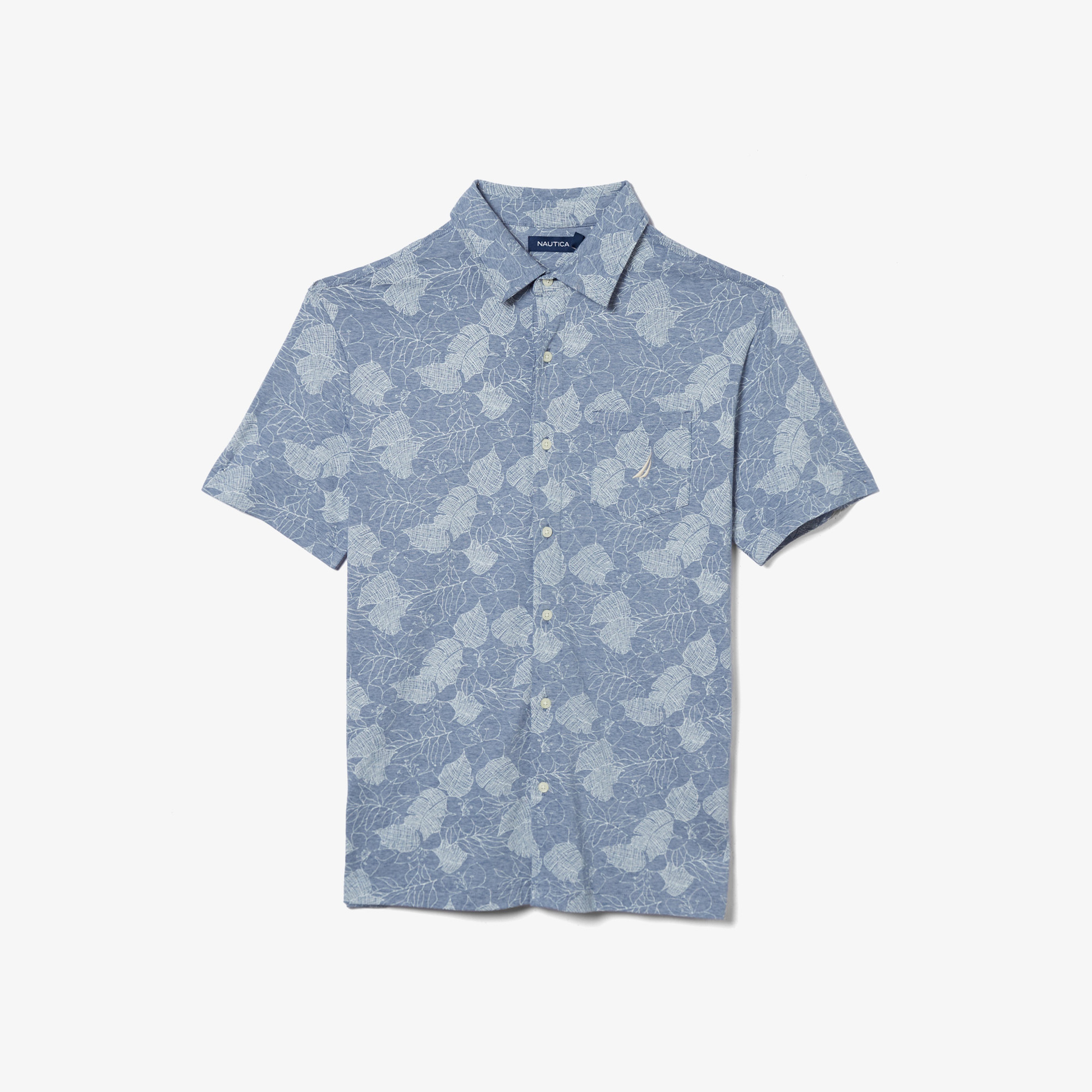 NAUTICA ERKEK MAVİ KISA KOLLU GÖMLEK