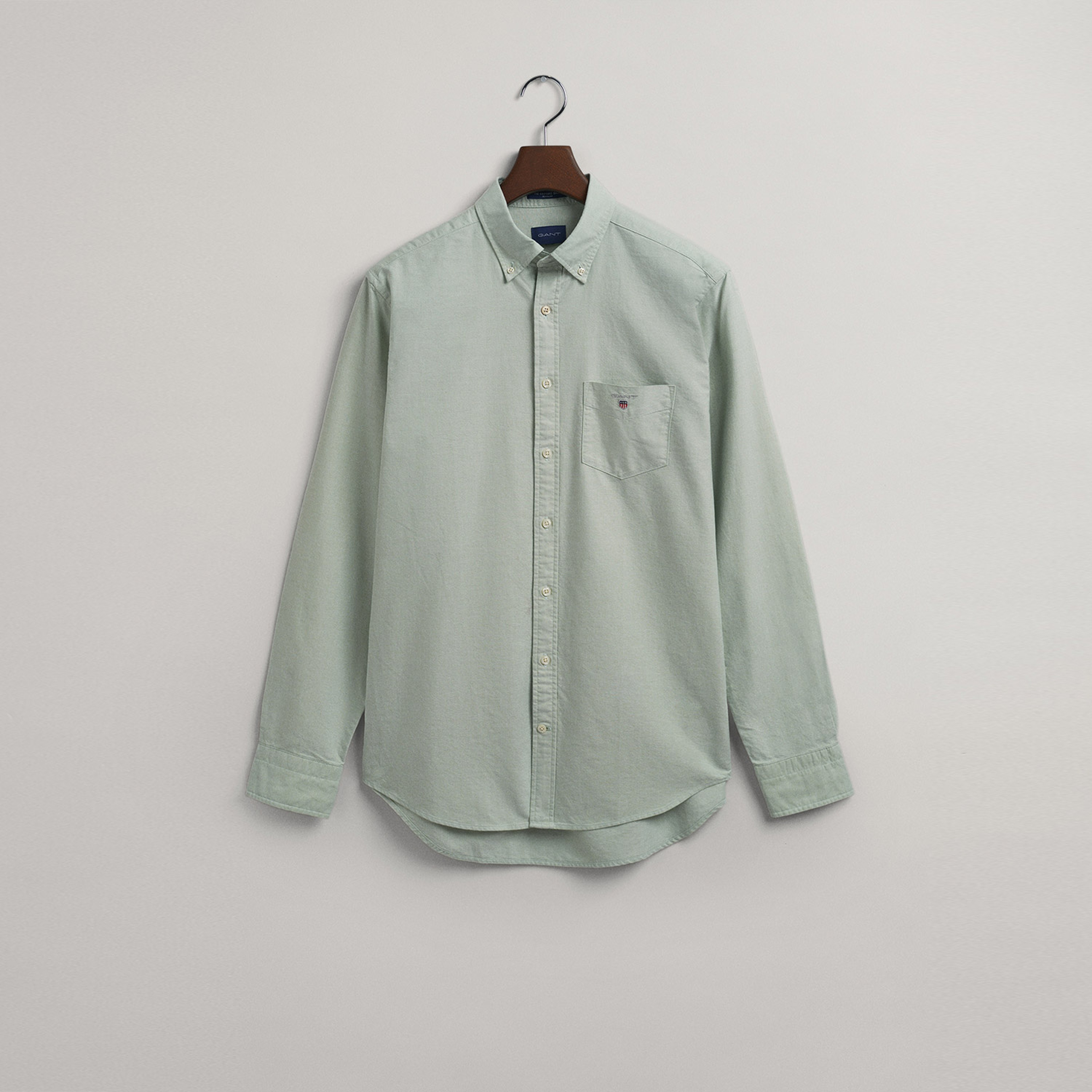 GANT Erkek Yeşil Regular Fit Düğmeli Yaka Oxford Gömlek