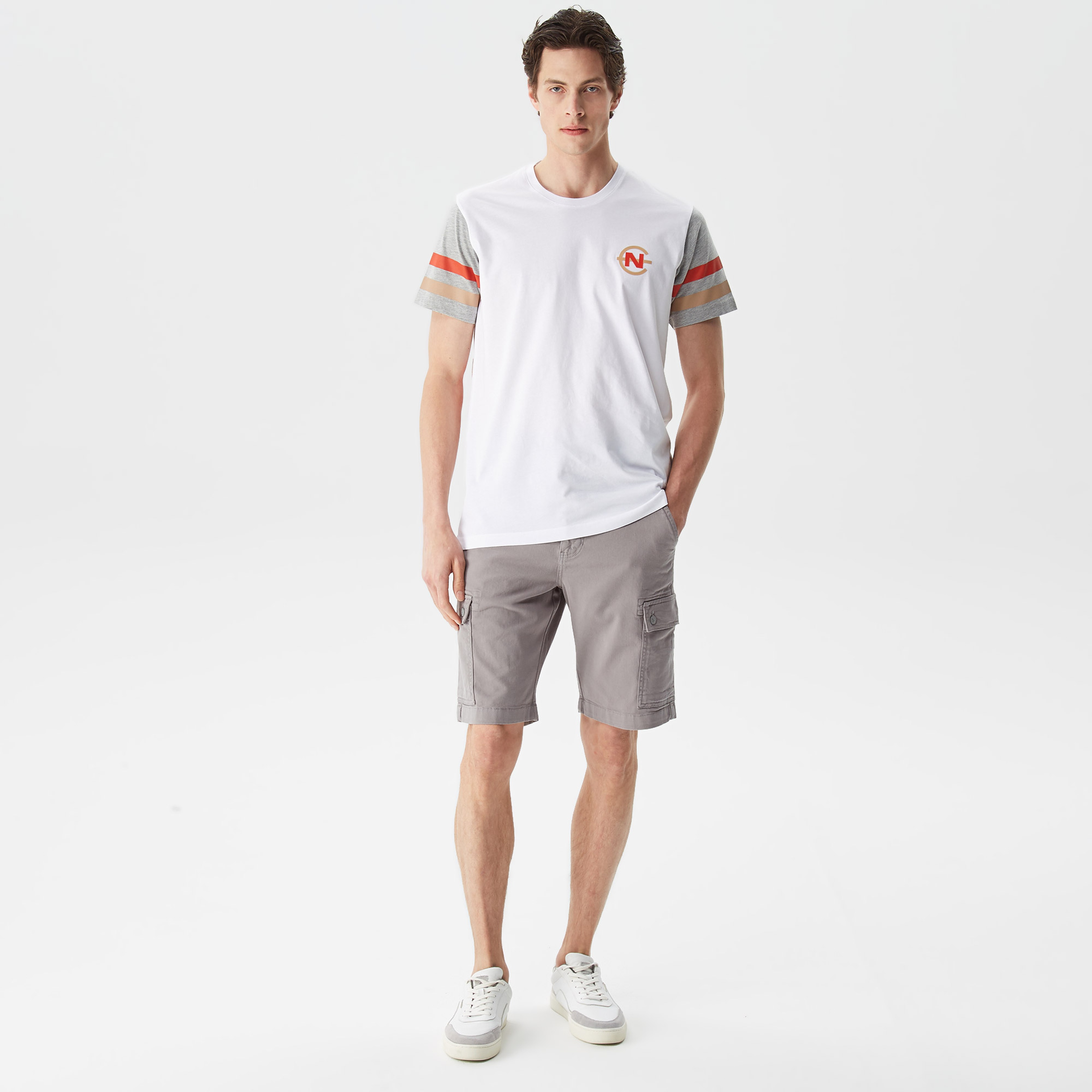 Nautica Erkek Gri Bermuda Şort