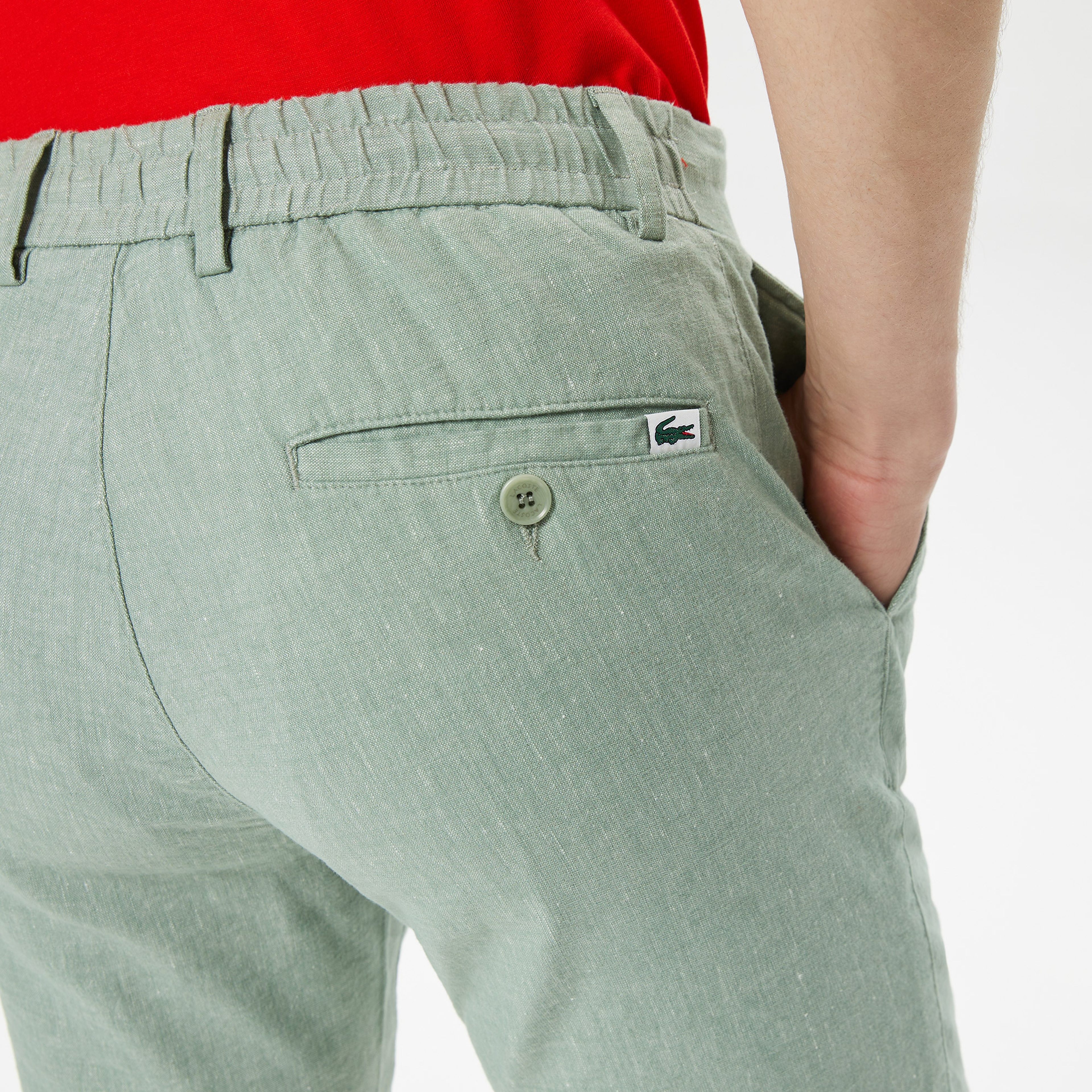 Erkek Regular Fit Haki Bermuda