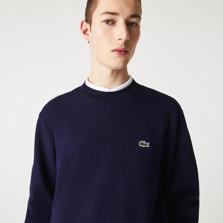 Erkek Classic Fit Bisiklet Yaka Lacivert Sweatshirt
