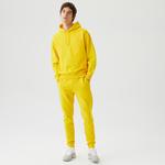 Unisex Relaxed Fit Kapüşonlu Baskılı Sarı Sweatshirt