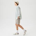 Erkek Slim Fit Gri Bermuda