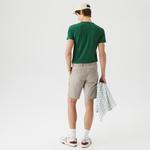 Erkek Slim Fit Gri Bermuda