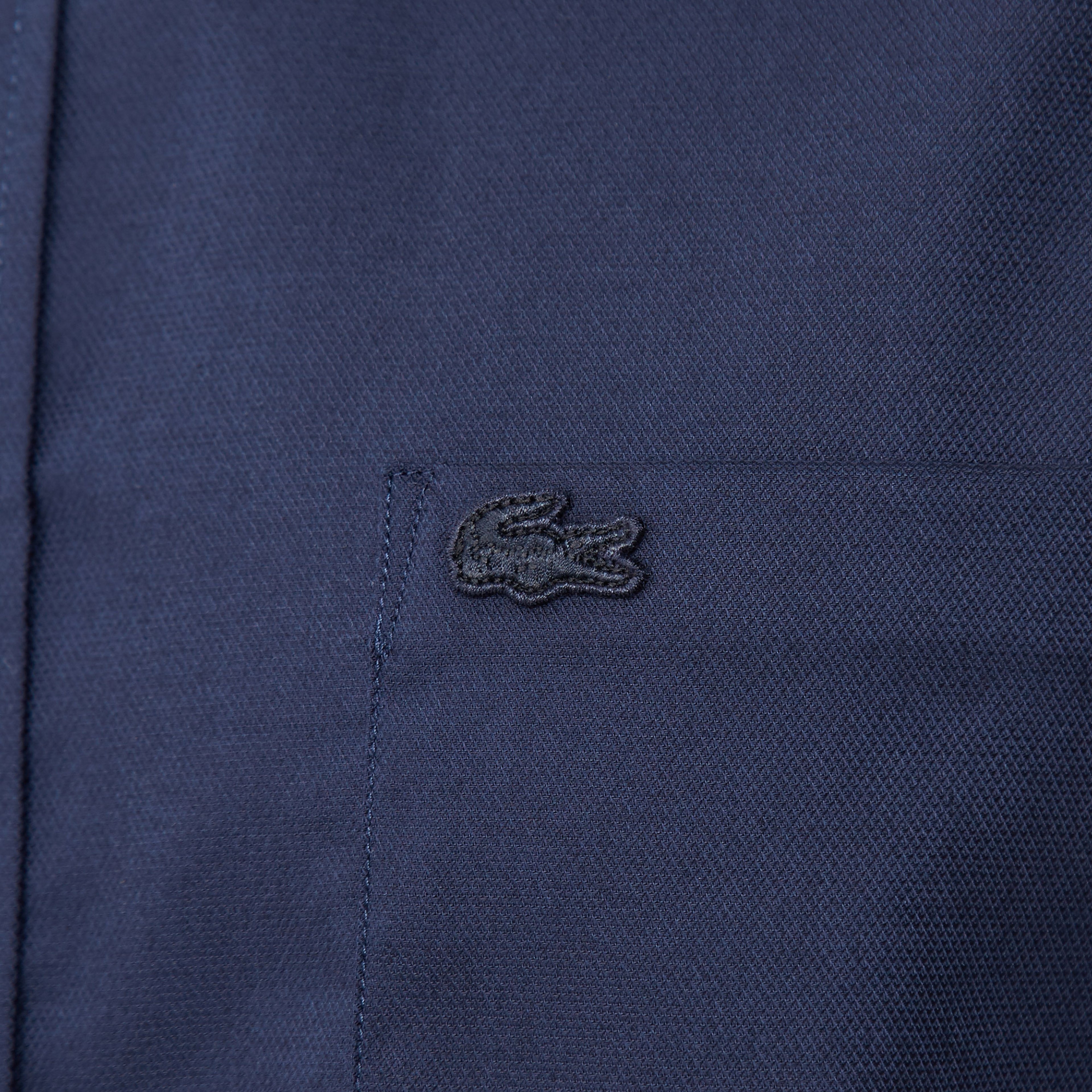 Erkek Regular Fit Düğmeli Yaka Lacivert Gömlek