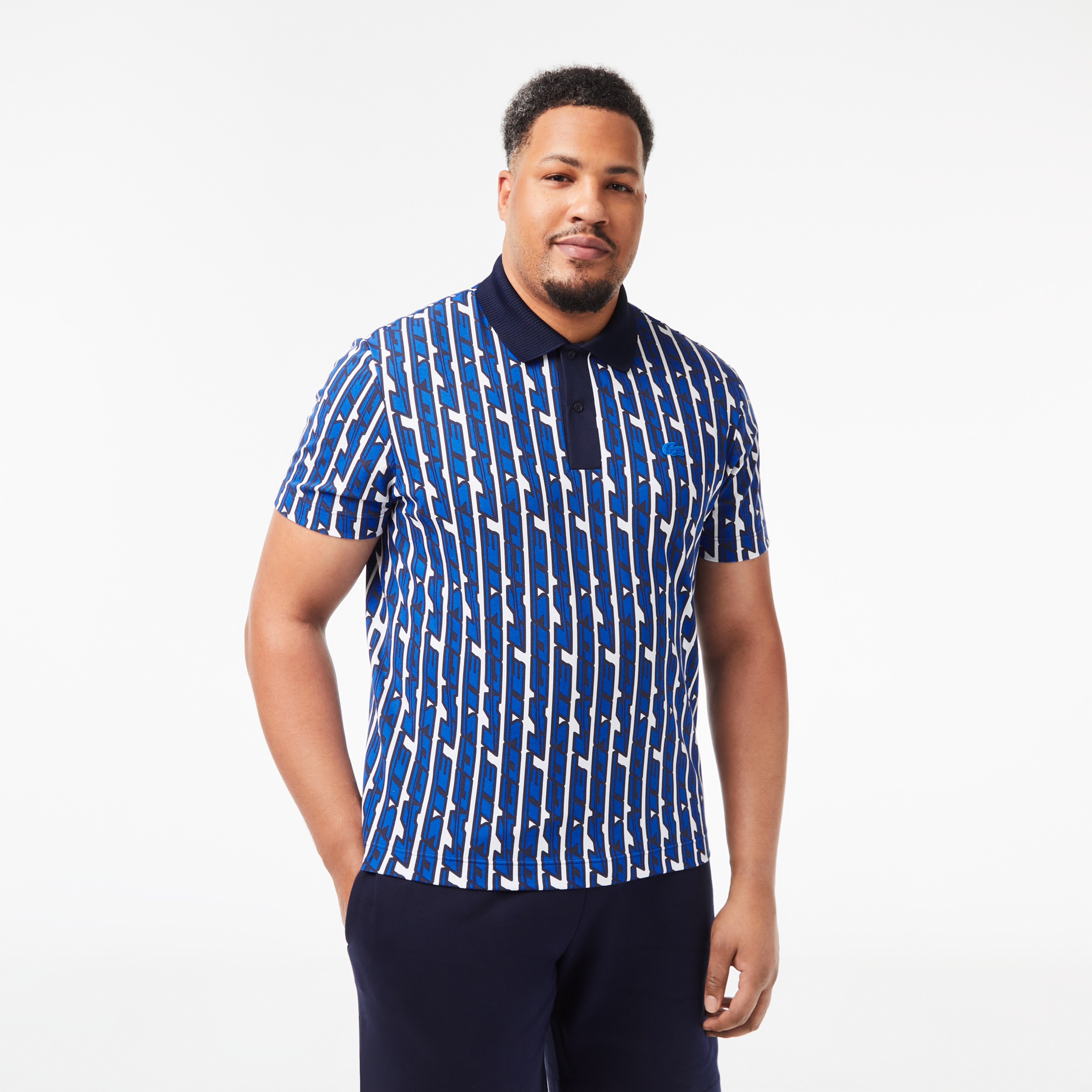 Active Erkek Regular Fit Baskılı Mavi Polo