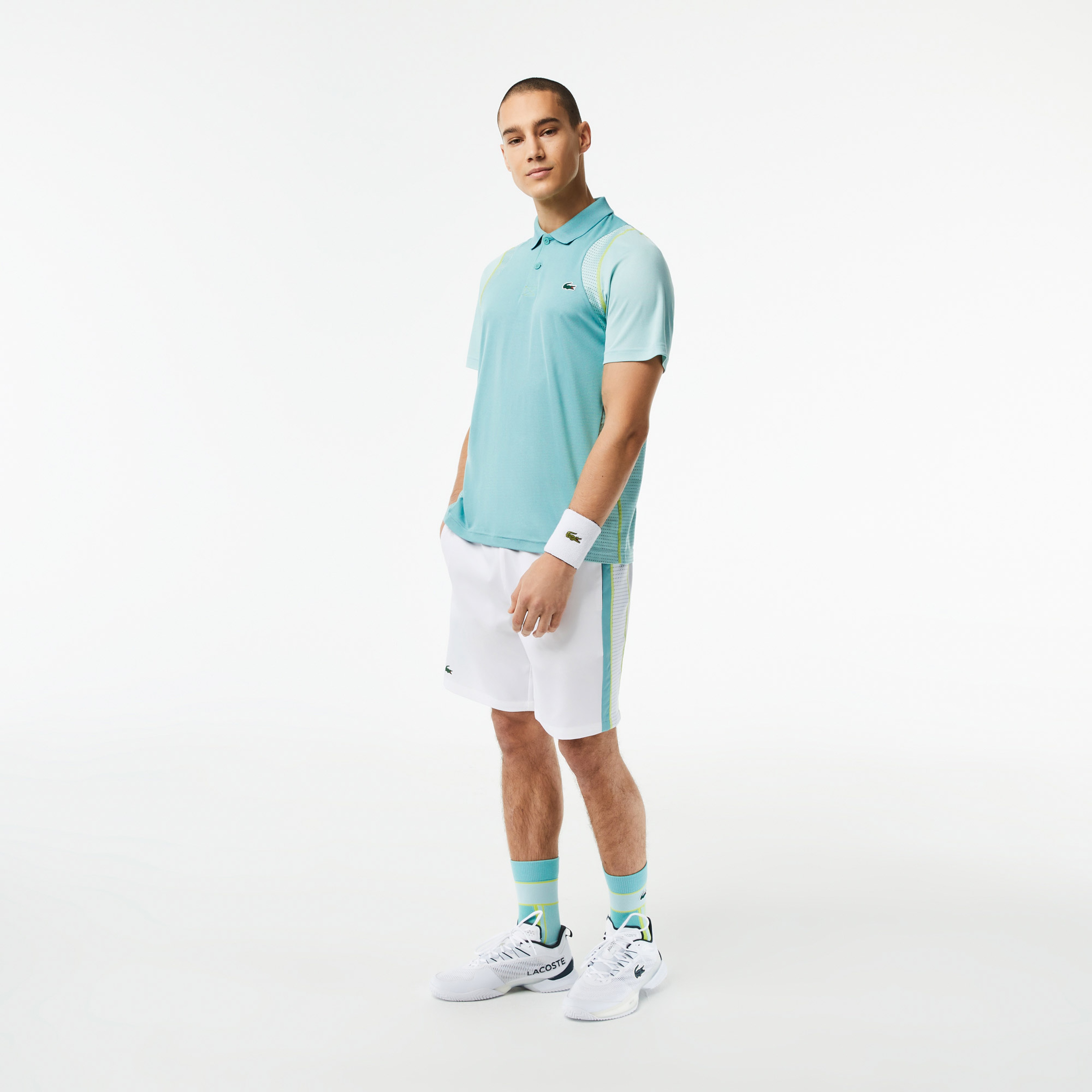 SPORT Erkek Regular Fit Renk Bloklu Yeşil Polo