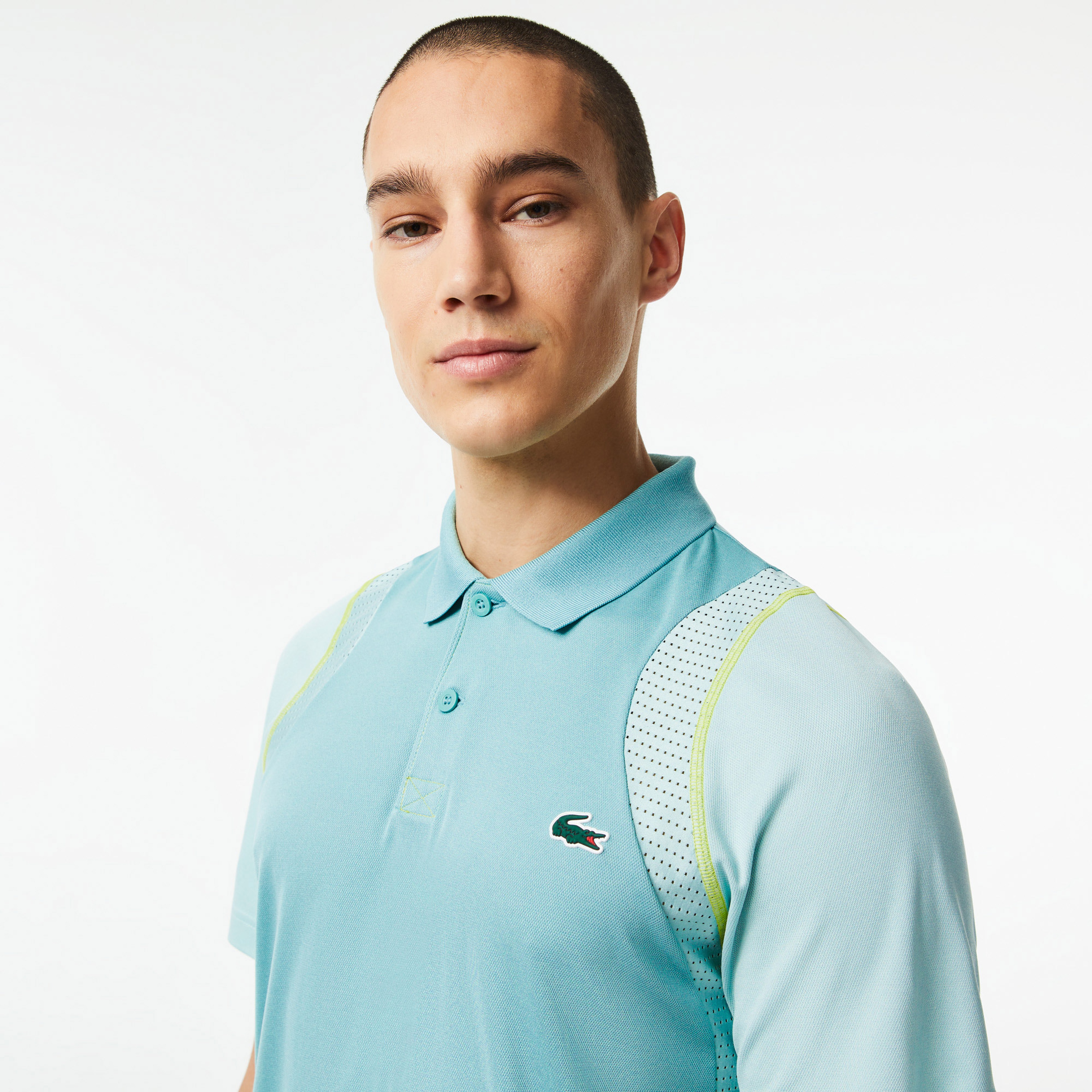 SPORT Erkek Regular Fit Renk Bloklu Yeşil Polo