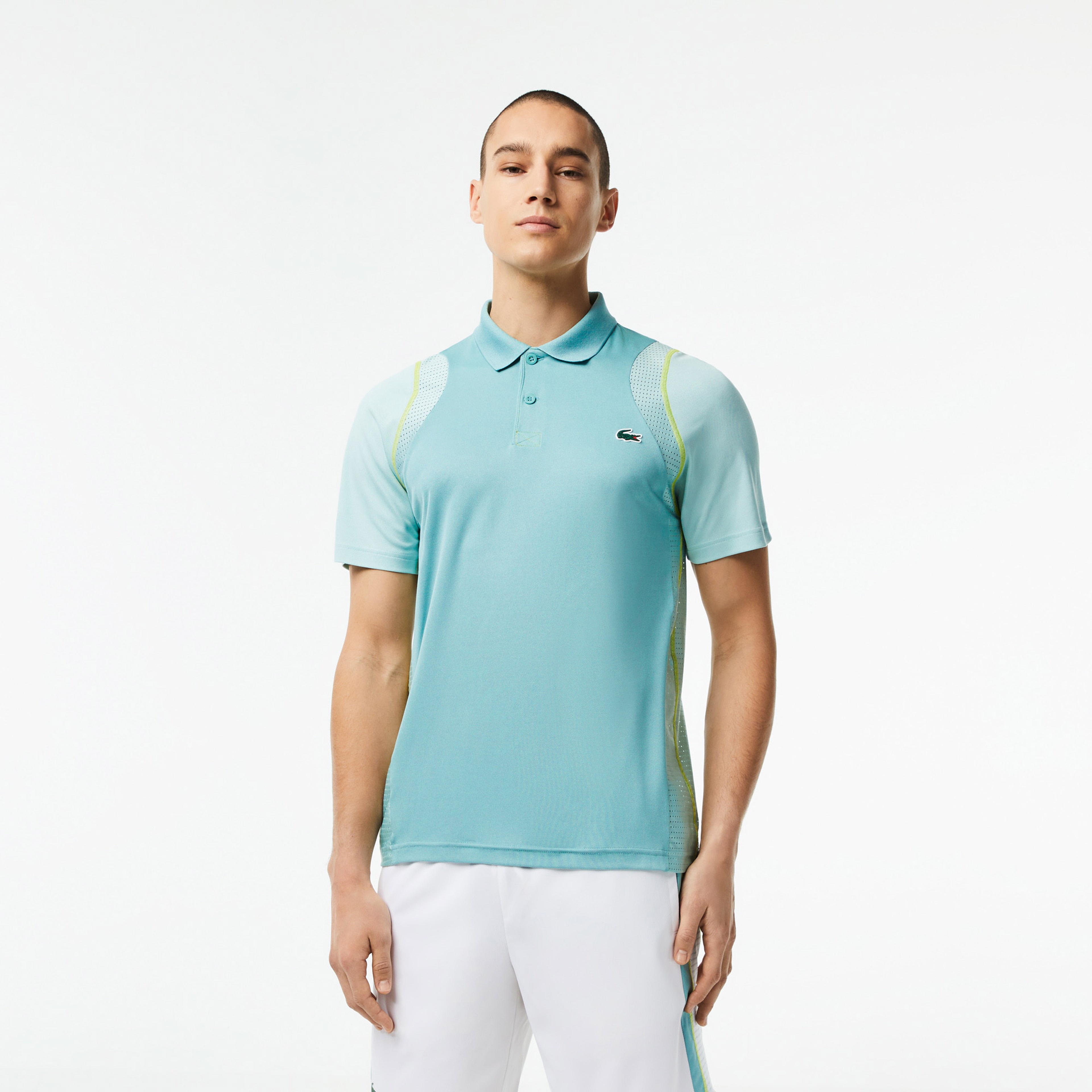 SPORT Erkek Regular Fit Renk Bloklu Yeşil Polo
