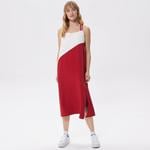 Active Kadın Relaxed Fit Kolsuz Bisiklet Yaka Renk Bloklu Kırmızı Elbise