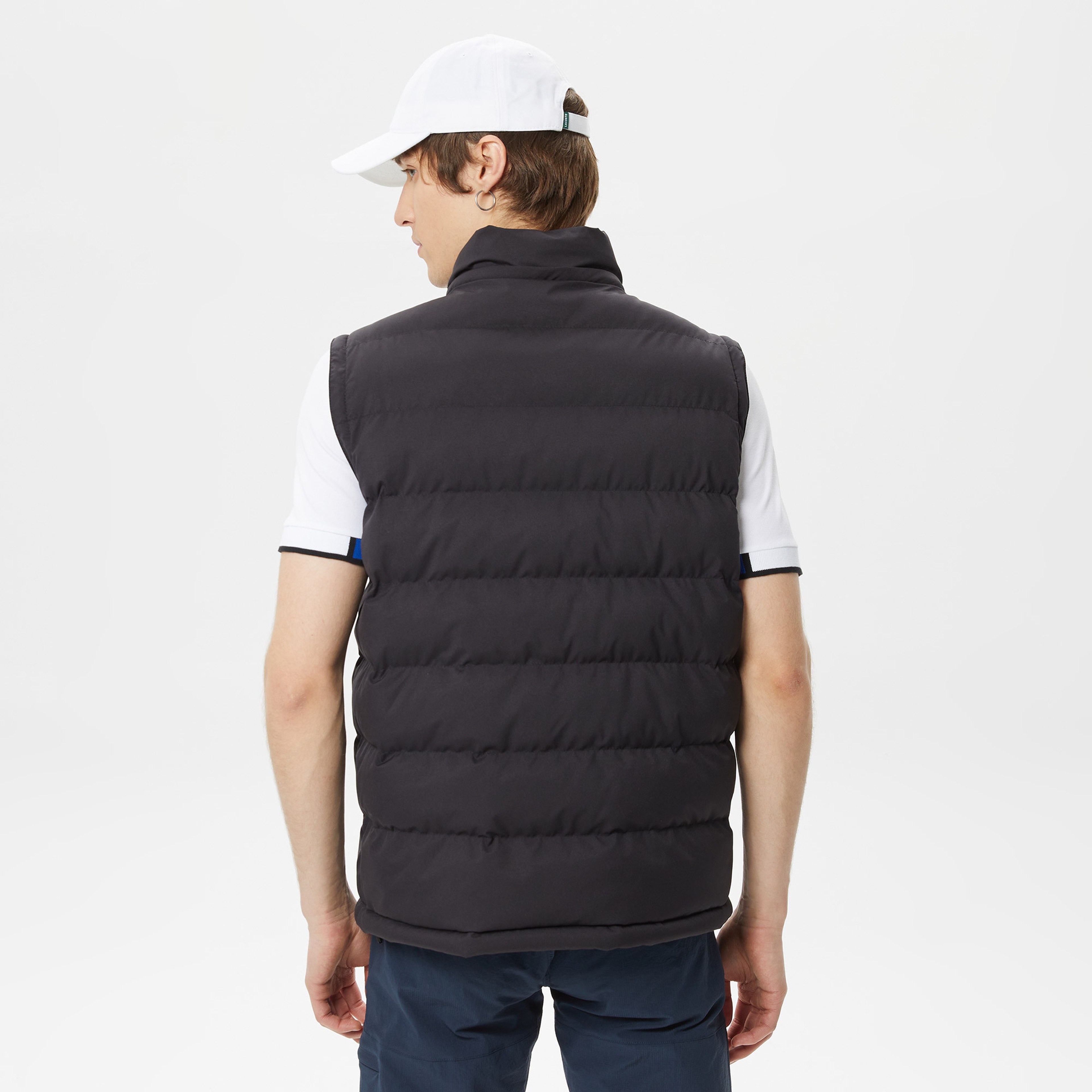 Erkek Kapüşonlu Kapitone Siyah Mont