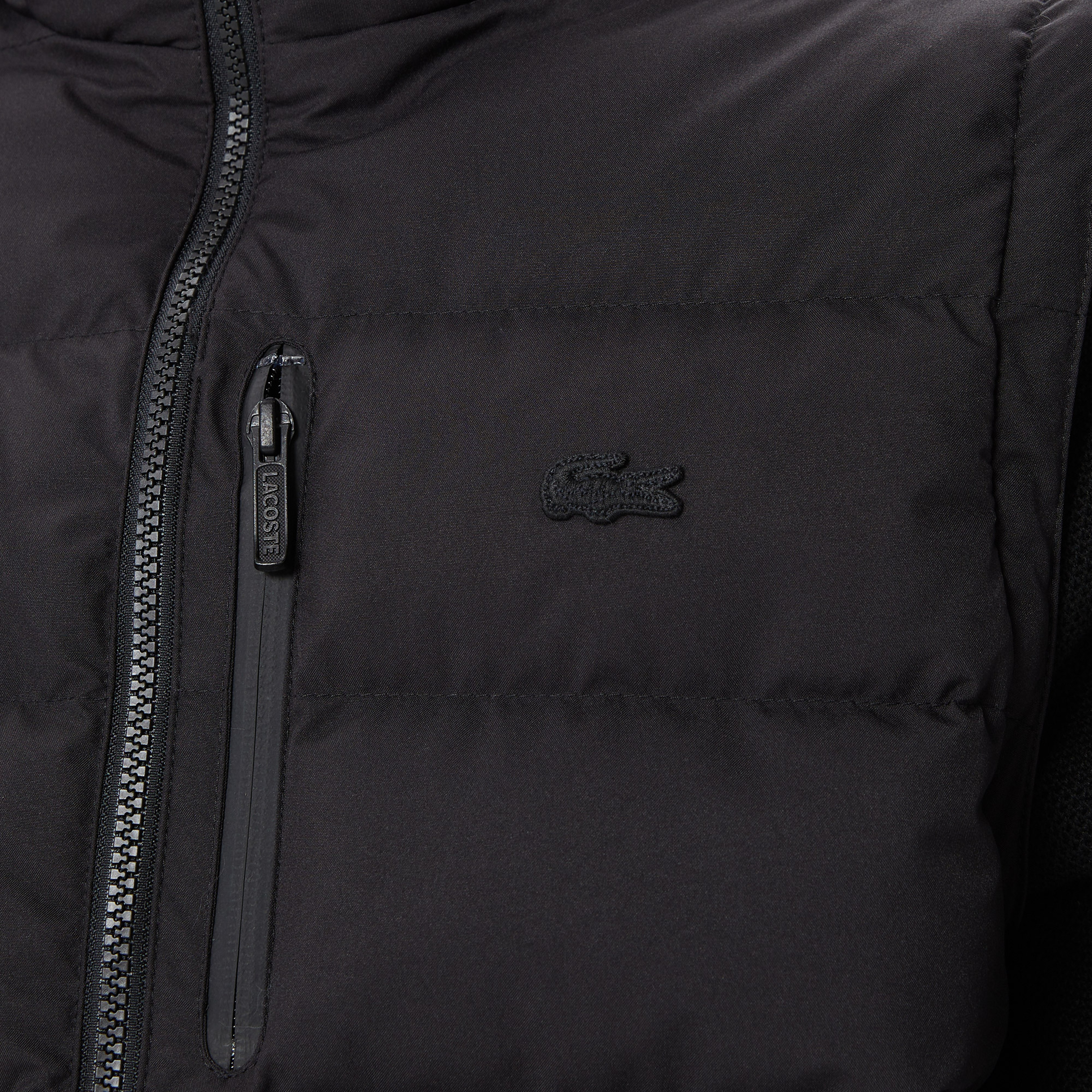 Erkek Kapüşonlu Kapitone Siyah Mont