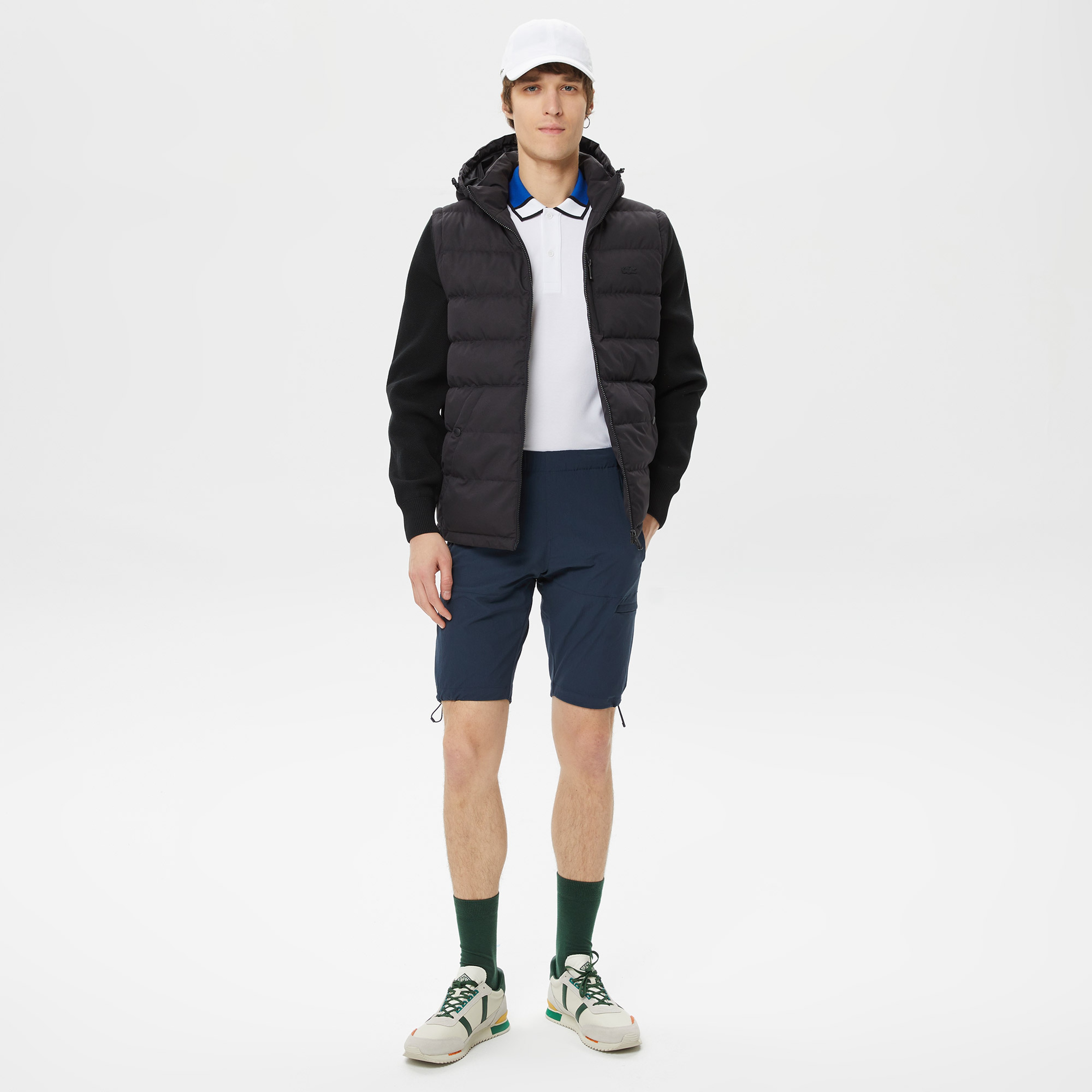 Erkek Kapüşonlu Kapitone Siyah Mont