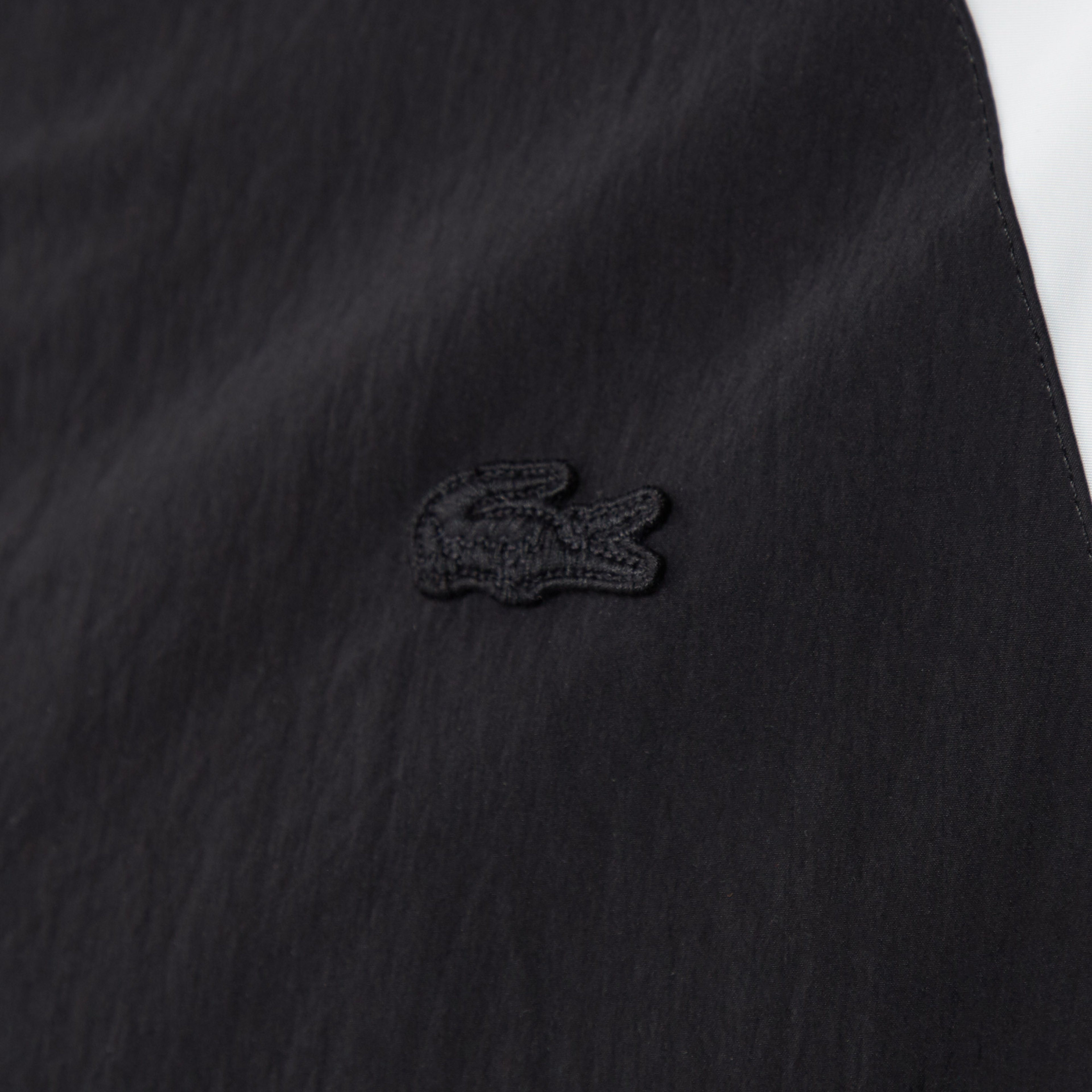 Erkek Gömlek Yaka Renk Bloklu Siyah Mont