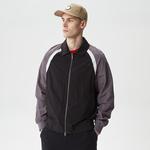 Erkek Gömlek Yaka Renk Bloklu Siyah Mont