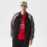 Erkek Gömlek Yaka Renk Bloklu Siyah Mont