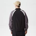 Erkek Gömlek Yaka Renk Bloklu Siyah Mont