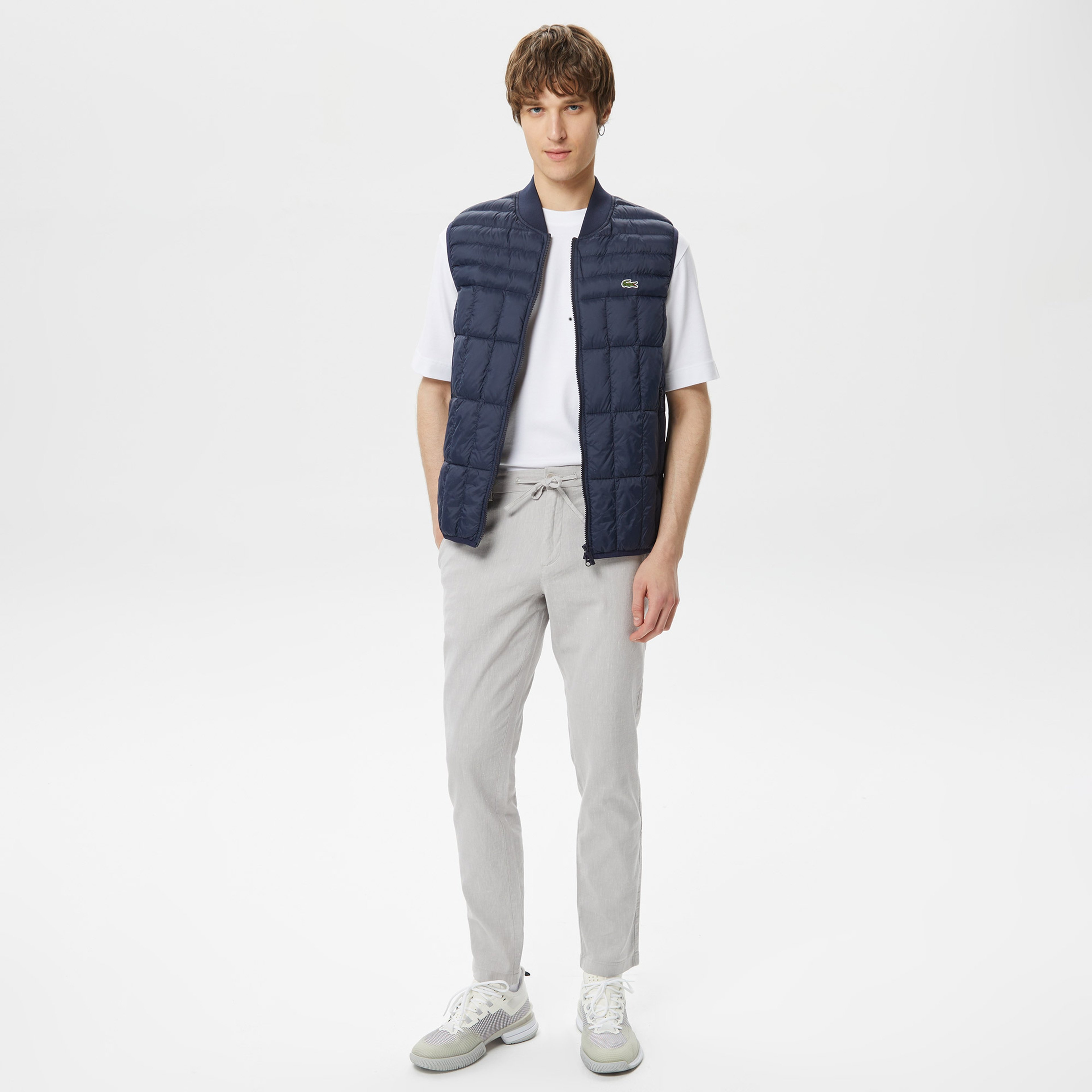 Erkek Hakim Yaka Kapitone Lacivert Yelek